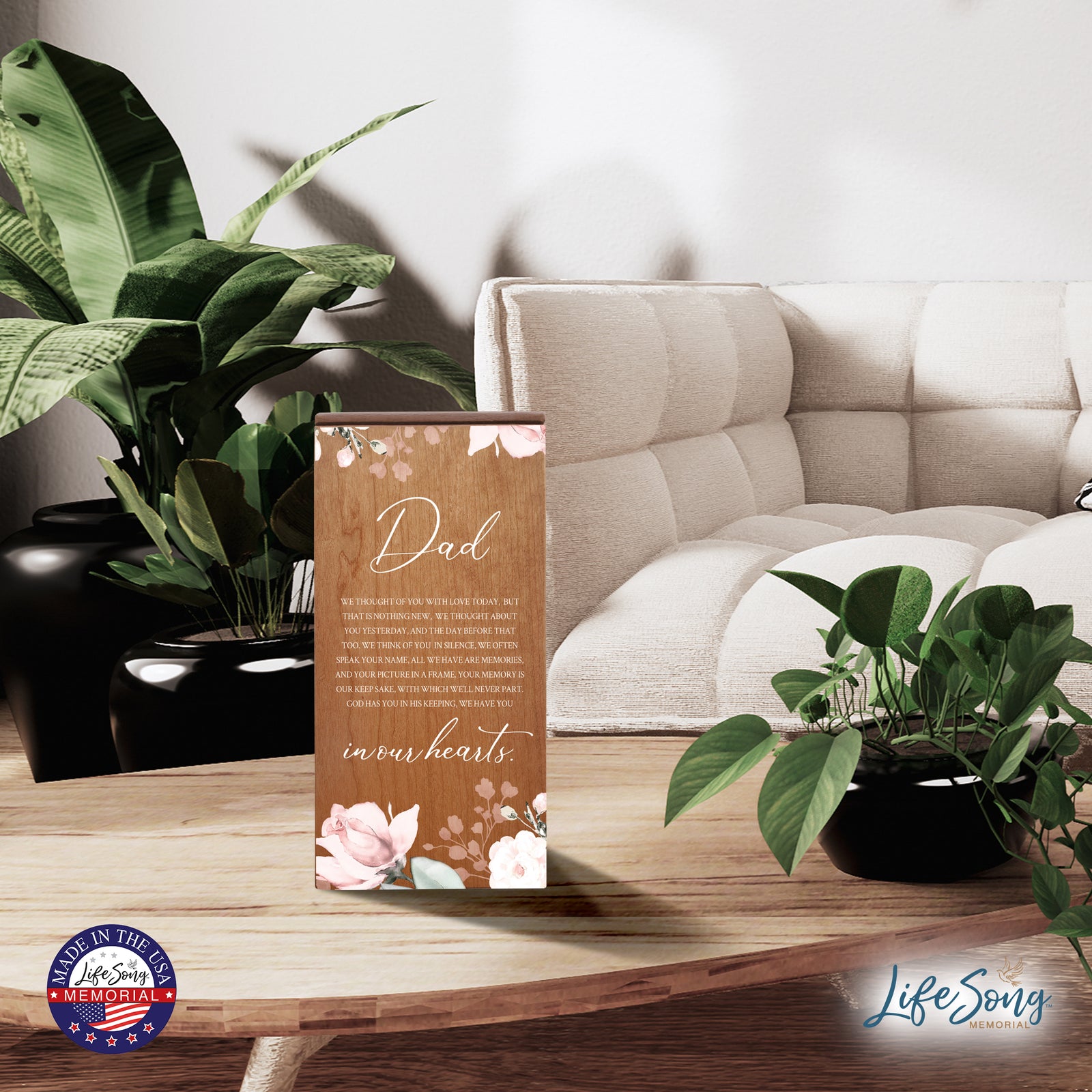 Beautifully Crafted Wood Urn for Human Ashes