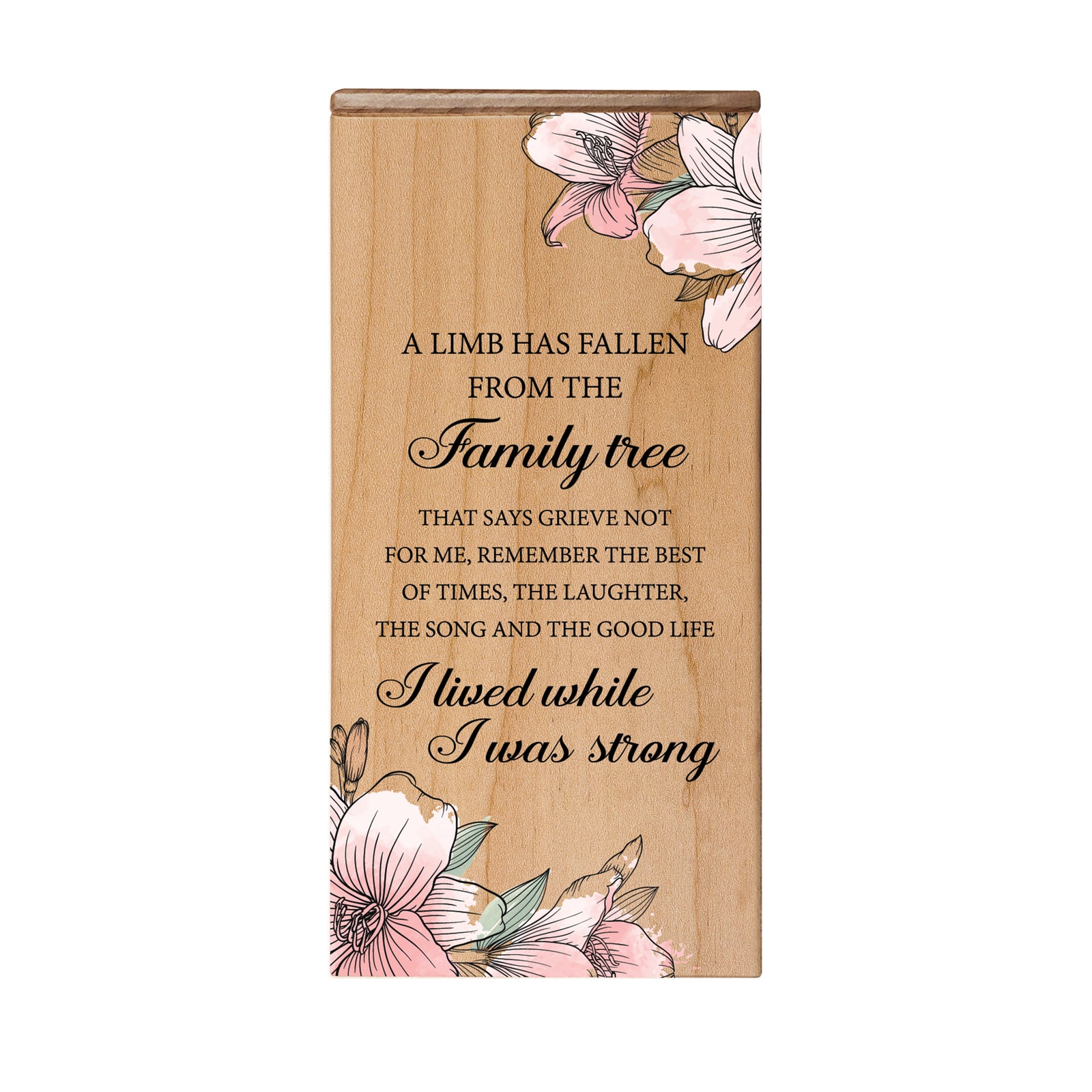 Floral Keepsake Box Urn for Human Ashes