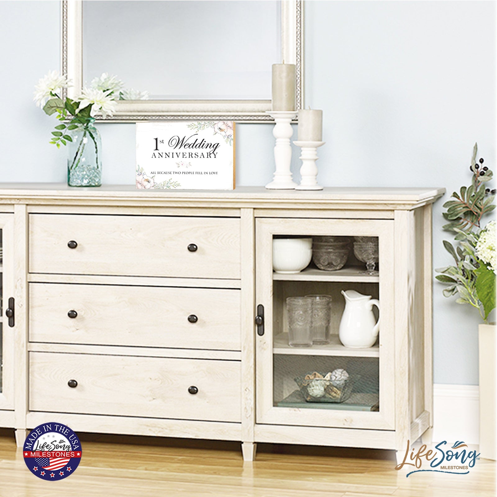 Lifesong Milestones Wedding Anniversary Shelf and Tabletop Decor Gift for Couple