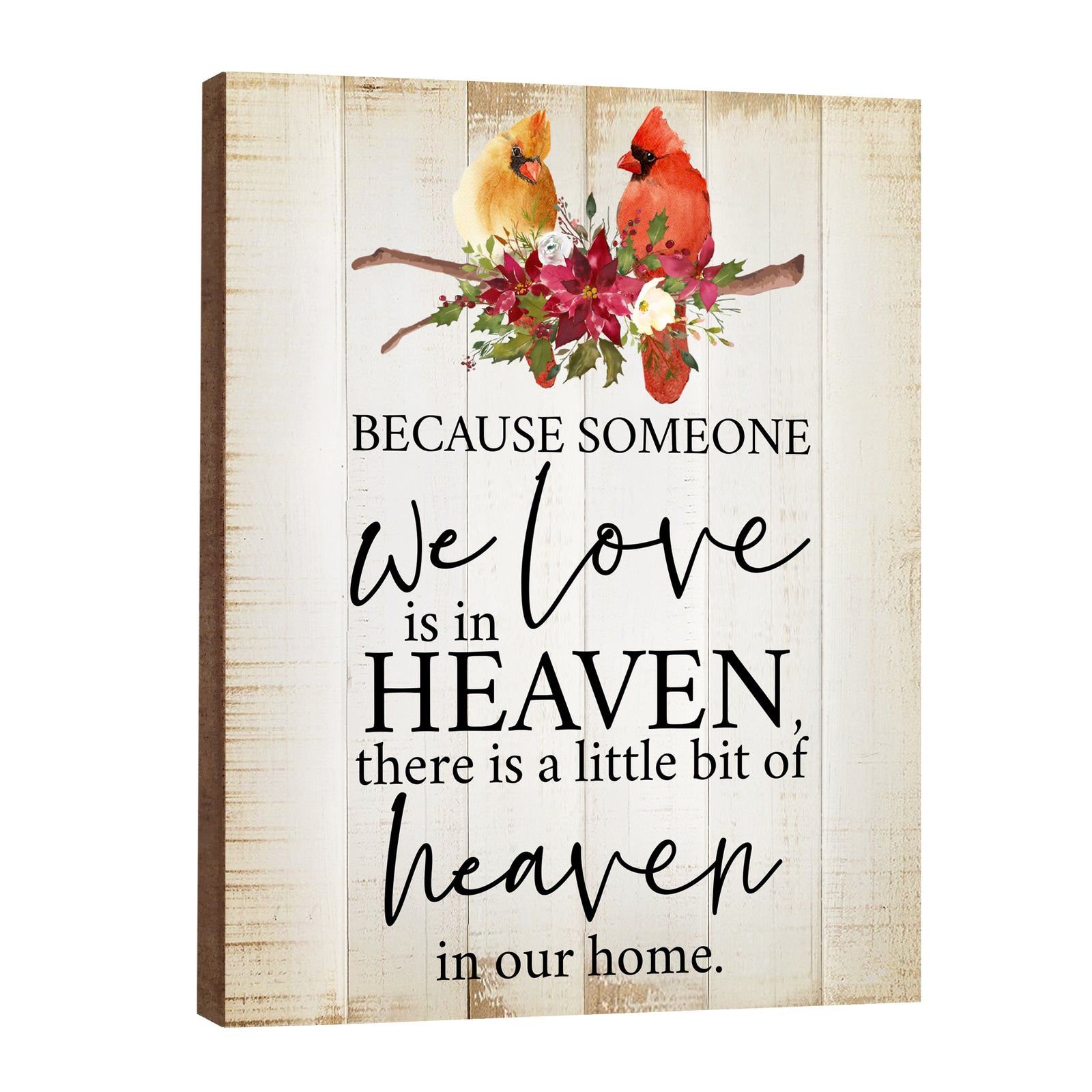 Cardinal Memorial Wooden Wall Plaque for Home Decorations