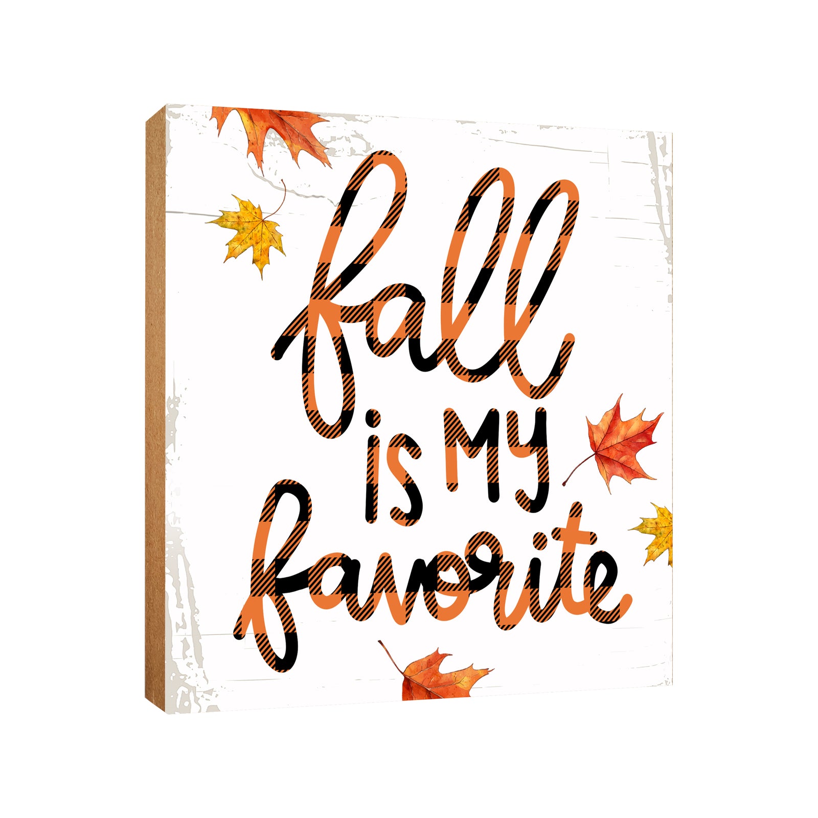 A close-up of a wooden inspirational fall sign with intricate carvings, perfect for fall unique shelf decor