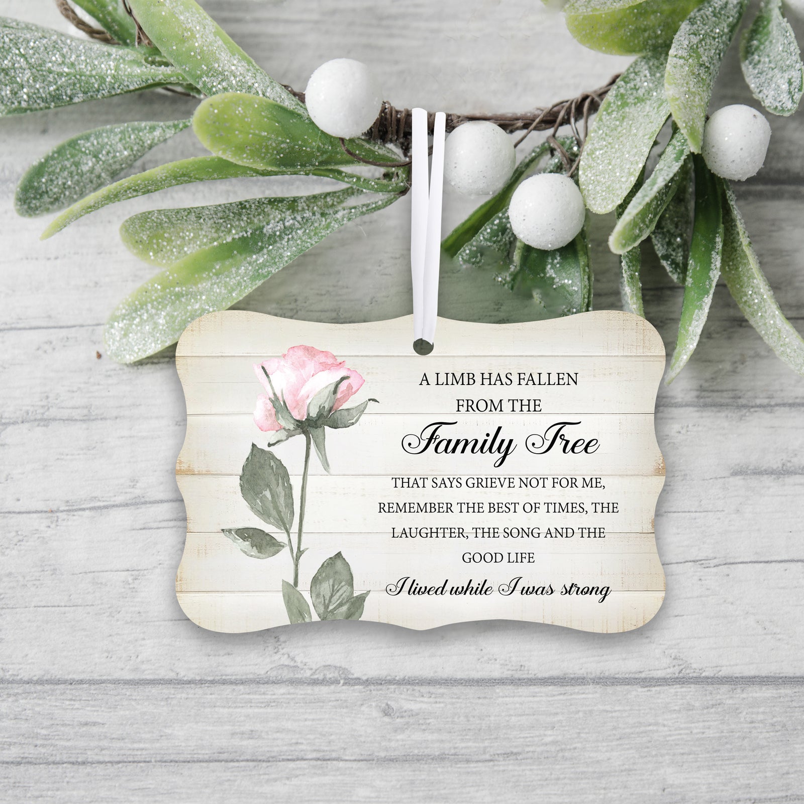 Lifesong Milestones Hanging Memorial White Scalloped Ornament for Loss of Loved One: A beautiful tribute with memorial decorations.