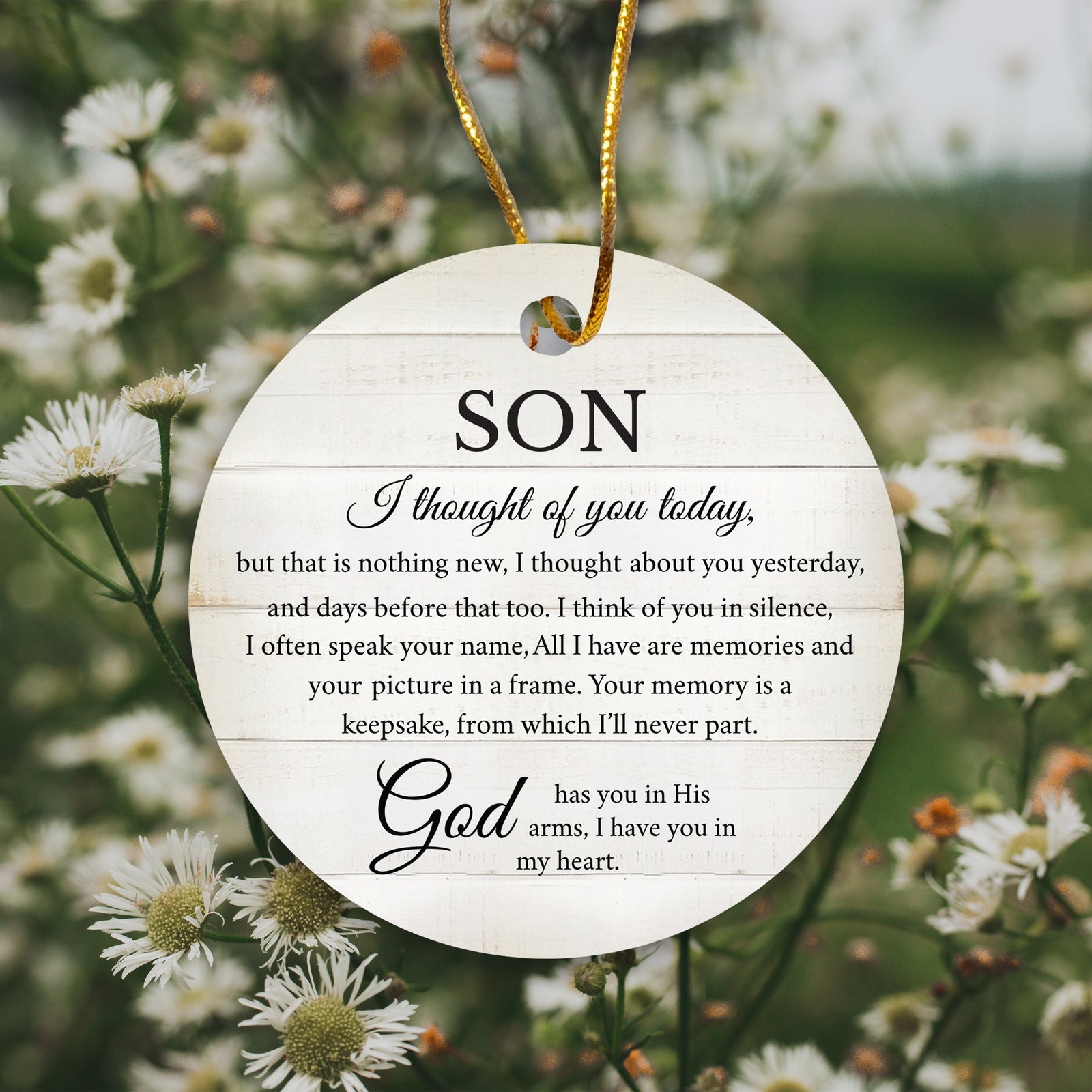 Digitally Printed Ornament Memorial Hanging Signs