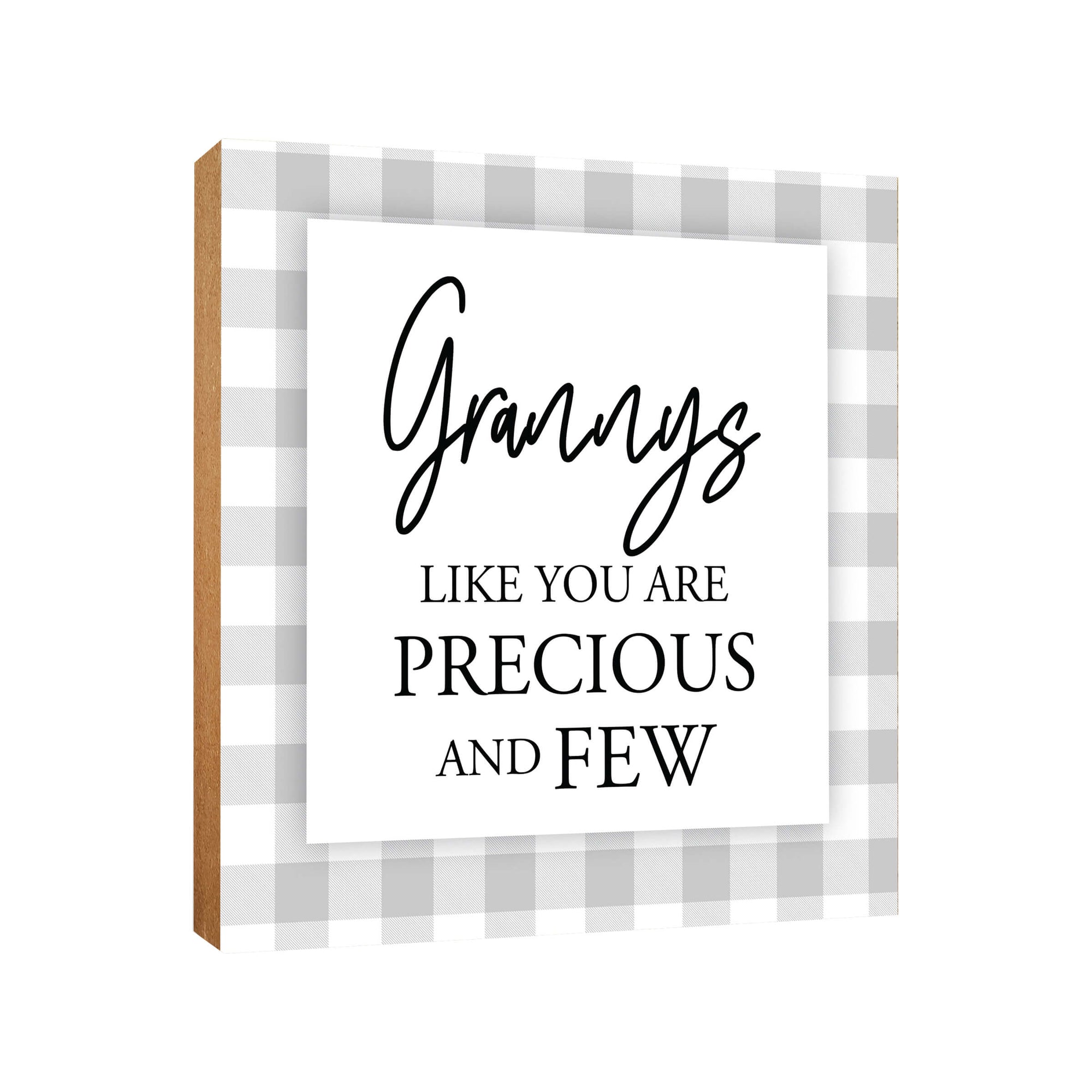 LifeSong Milestones Elegant Wooden Shelf Decor - Unique Tabletop Signs Gift for Grandmother