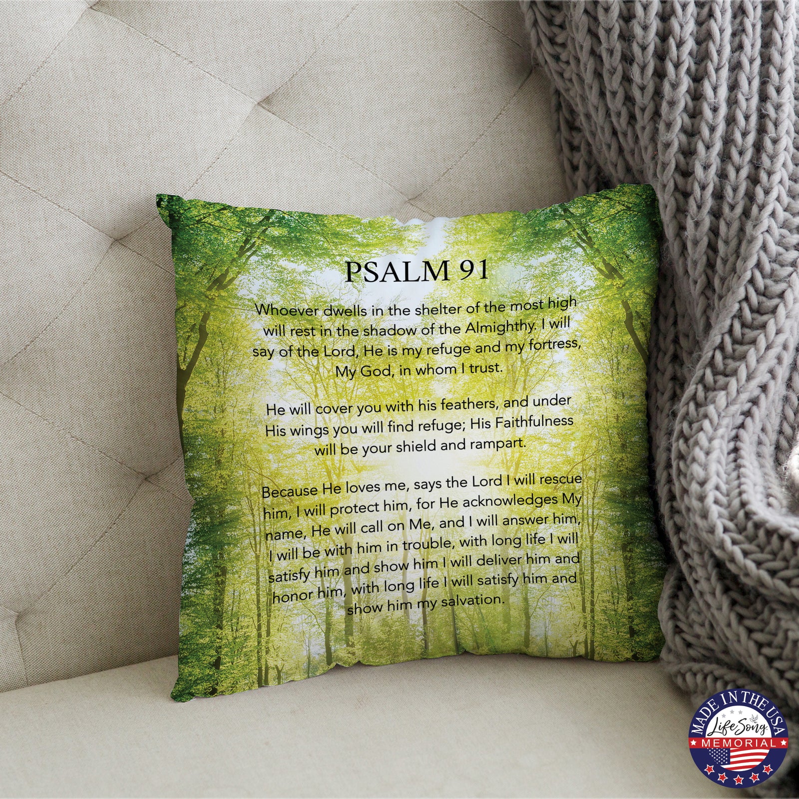 A Memorial Sympathy Throw Pillow, a thoughtful bereavement gift.