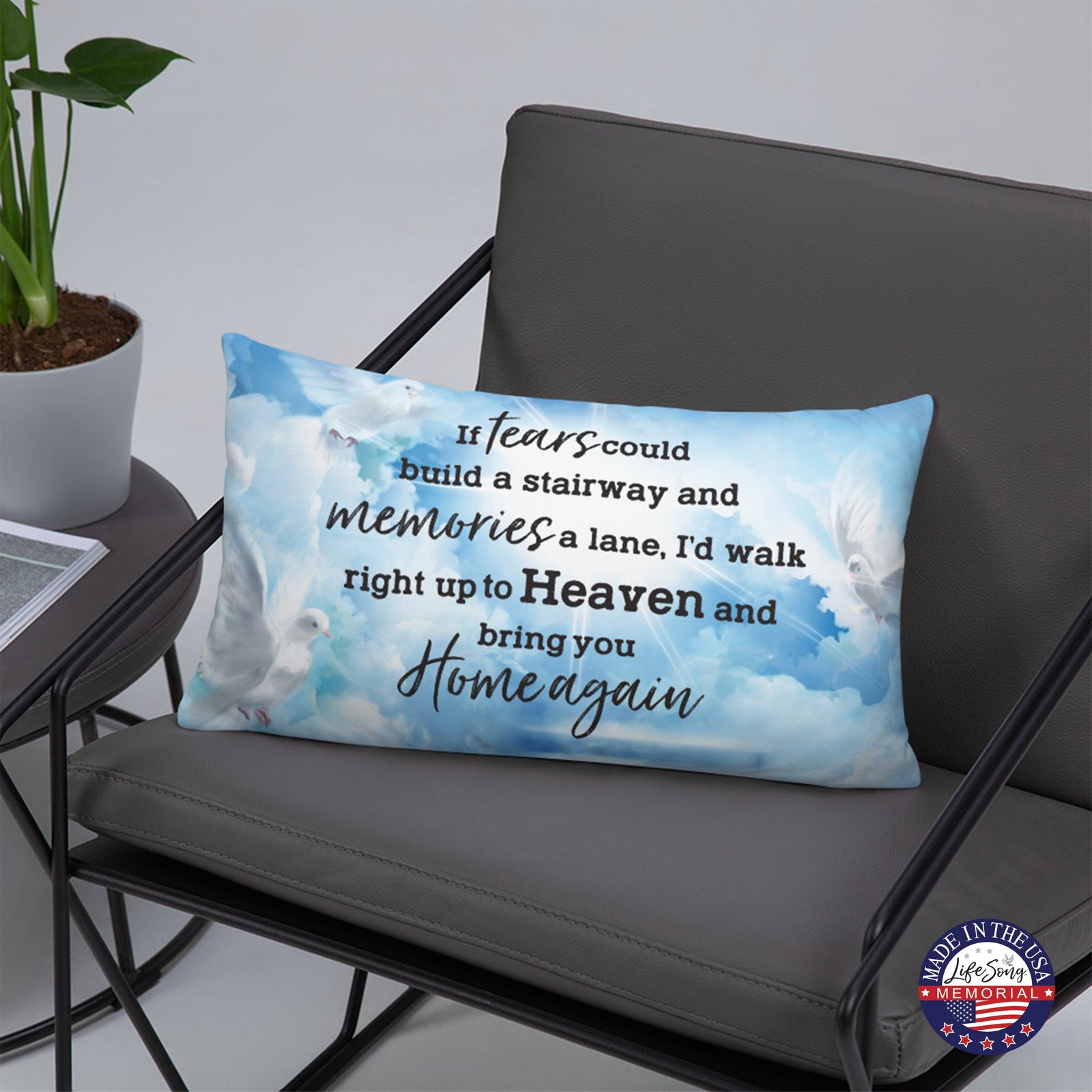 A Memorial Sympathy Throw Pillow, a thoughtful bereavement gift.