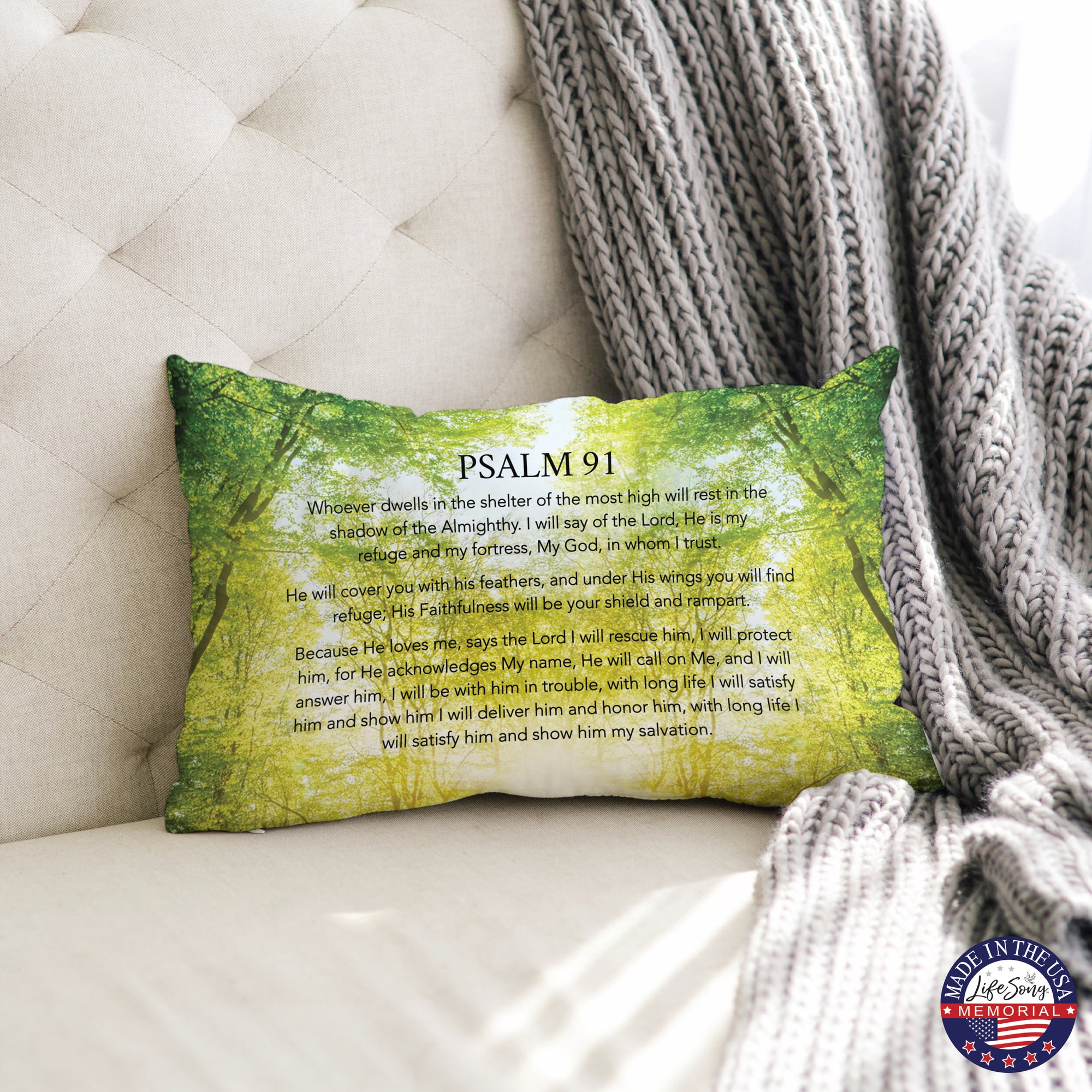 A Memorial Sympathy Throw Pillow, a thoughtful bereavement gift.