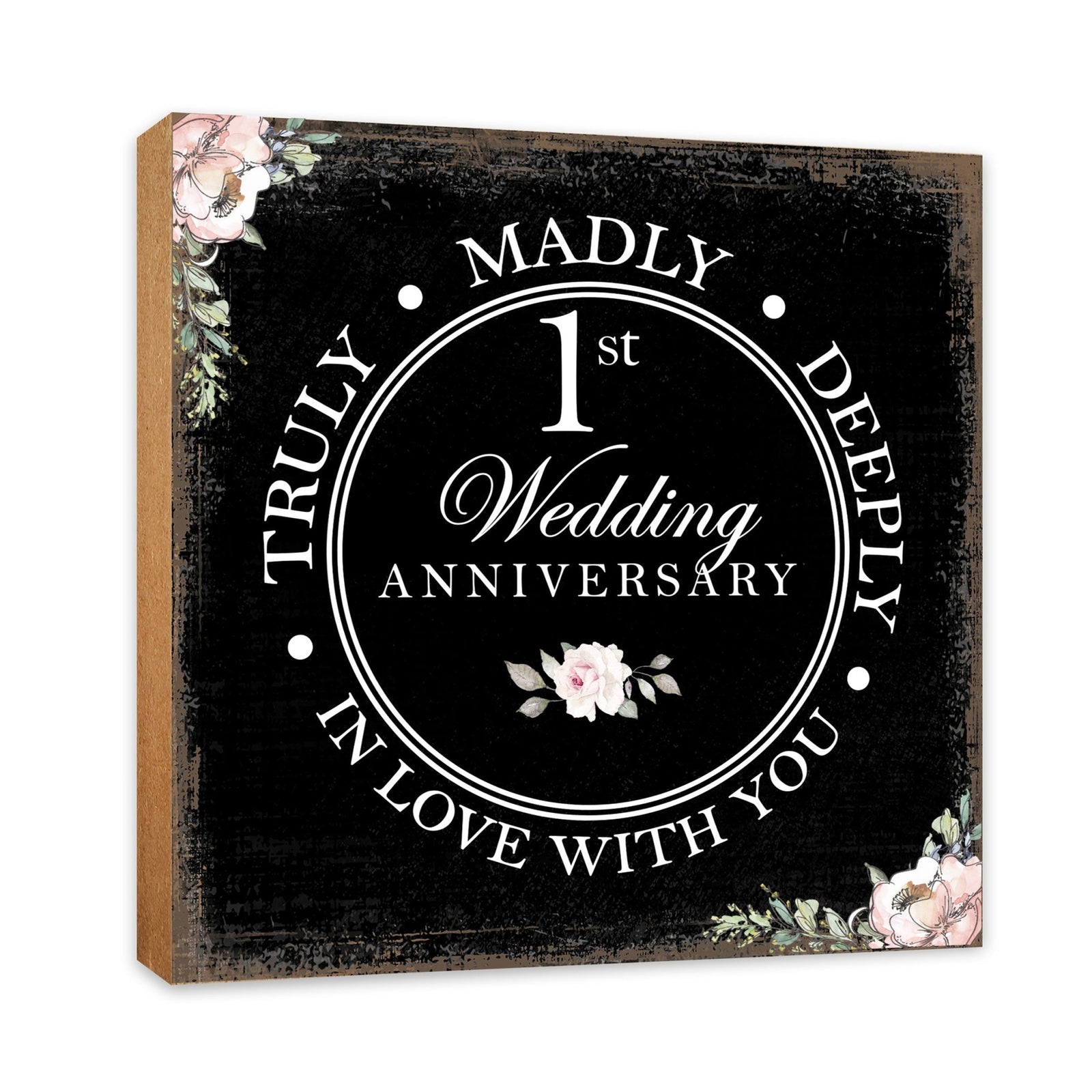 30th Wedding Anniversary Unique Shelf Decor and Tabletop Signs Gift for Couples - In Love With You - LifeSong Milestones