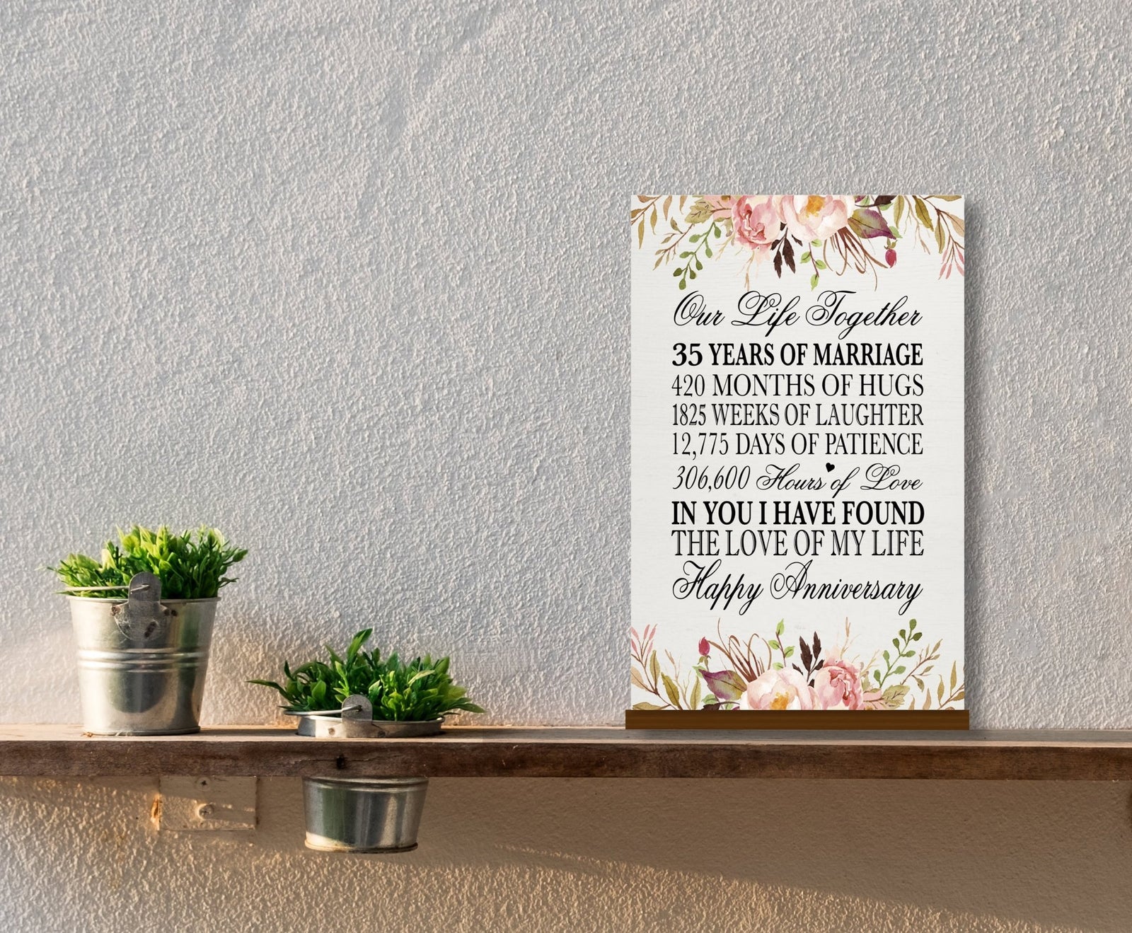 35th Wedding Anniversary Wall Plaque - Our Life Together - LifeSong Milestones