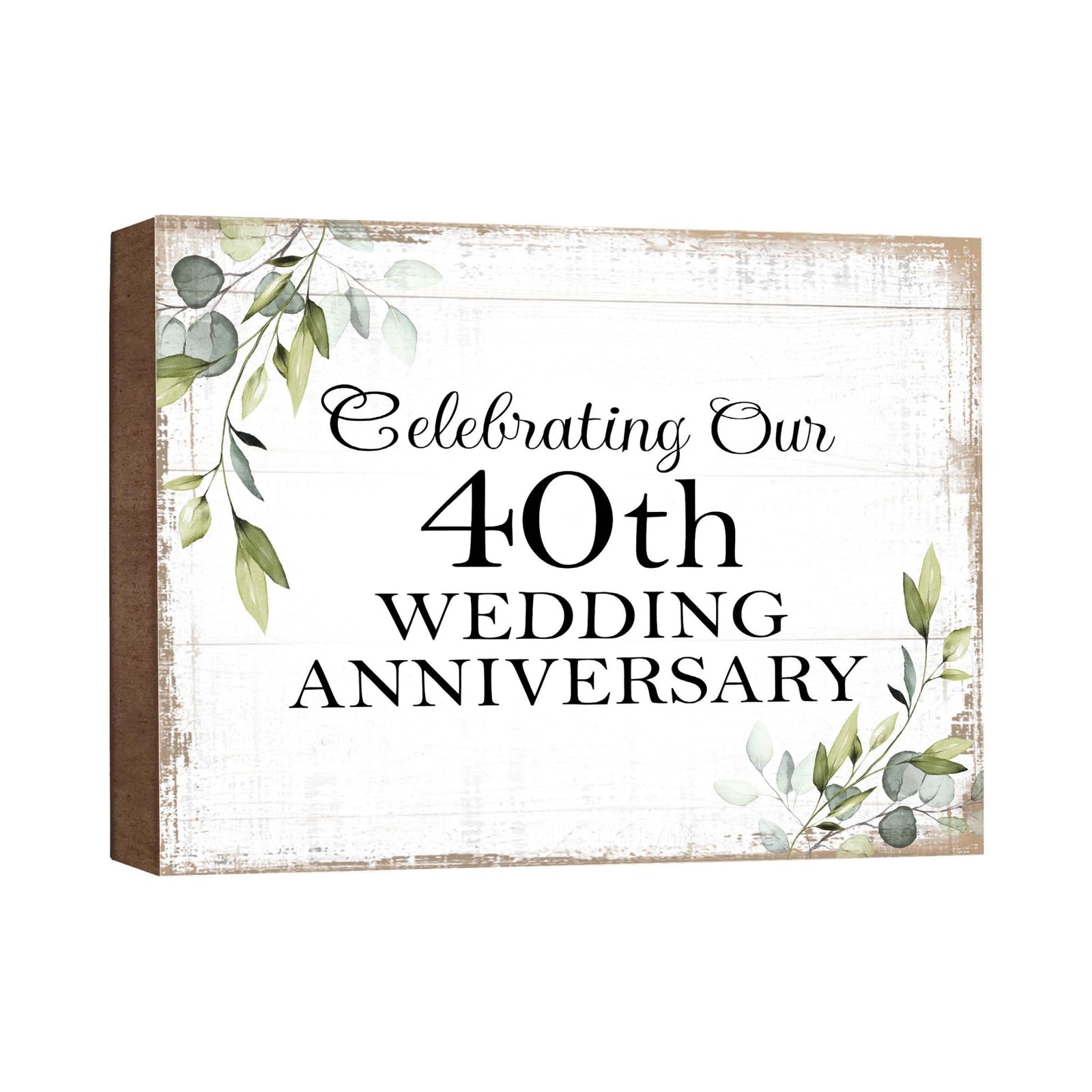 40th Wedding Anniversary Wall Plaque - Celebrating - LifeSong Milestones
