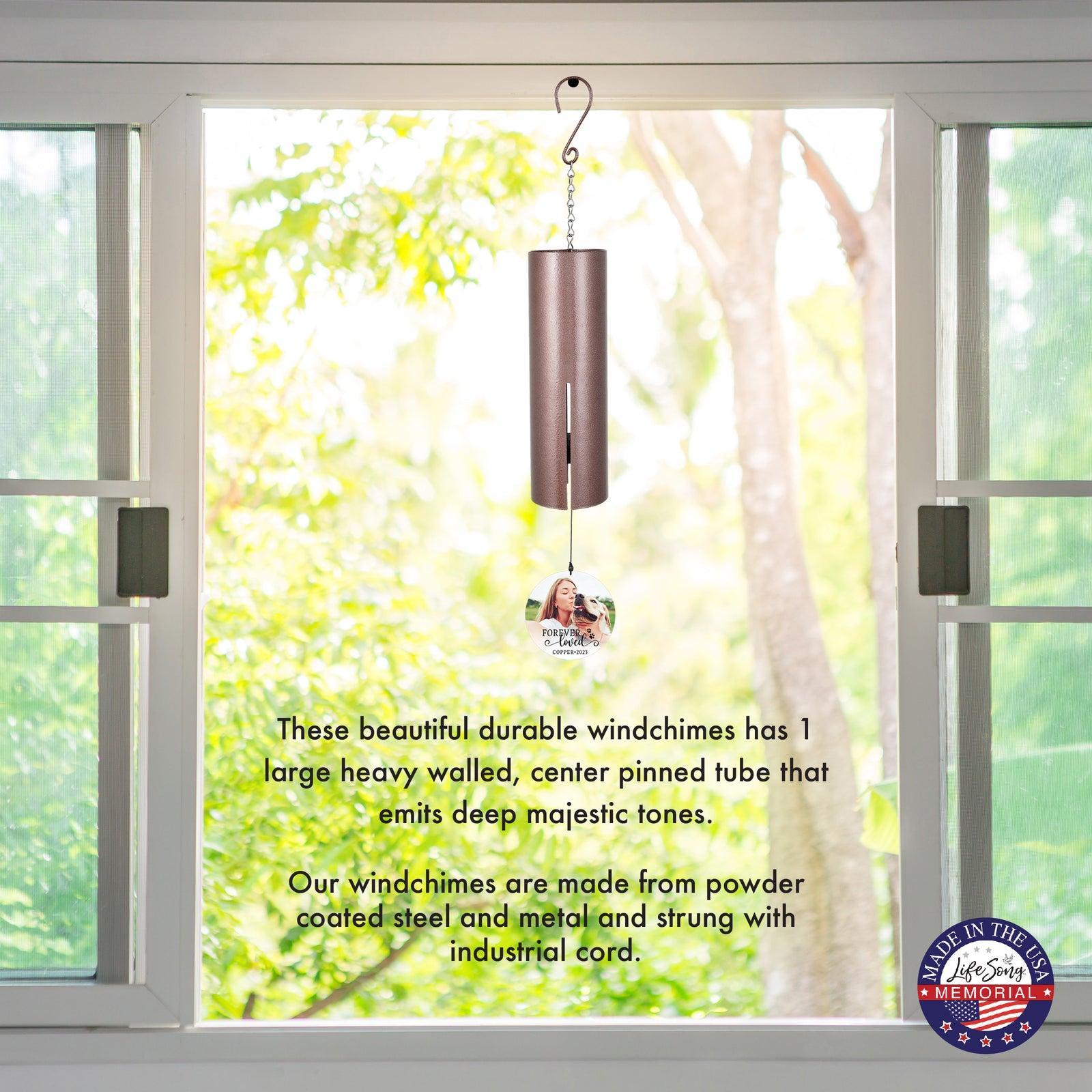 Forever Loved Printed Memorial Wind Chime