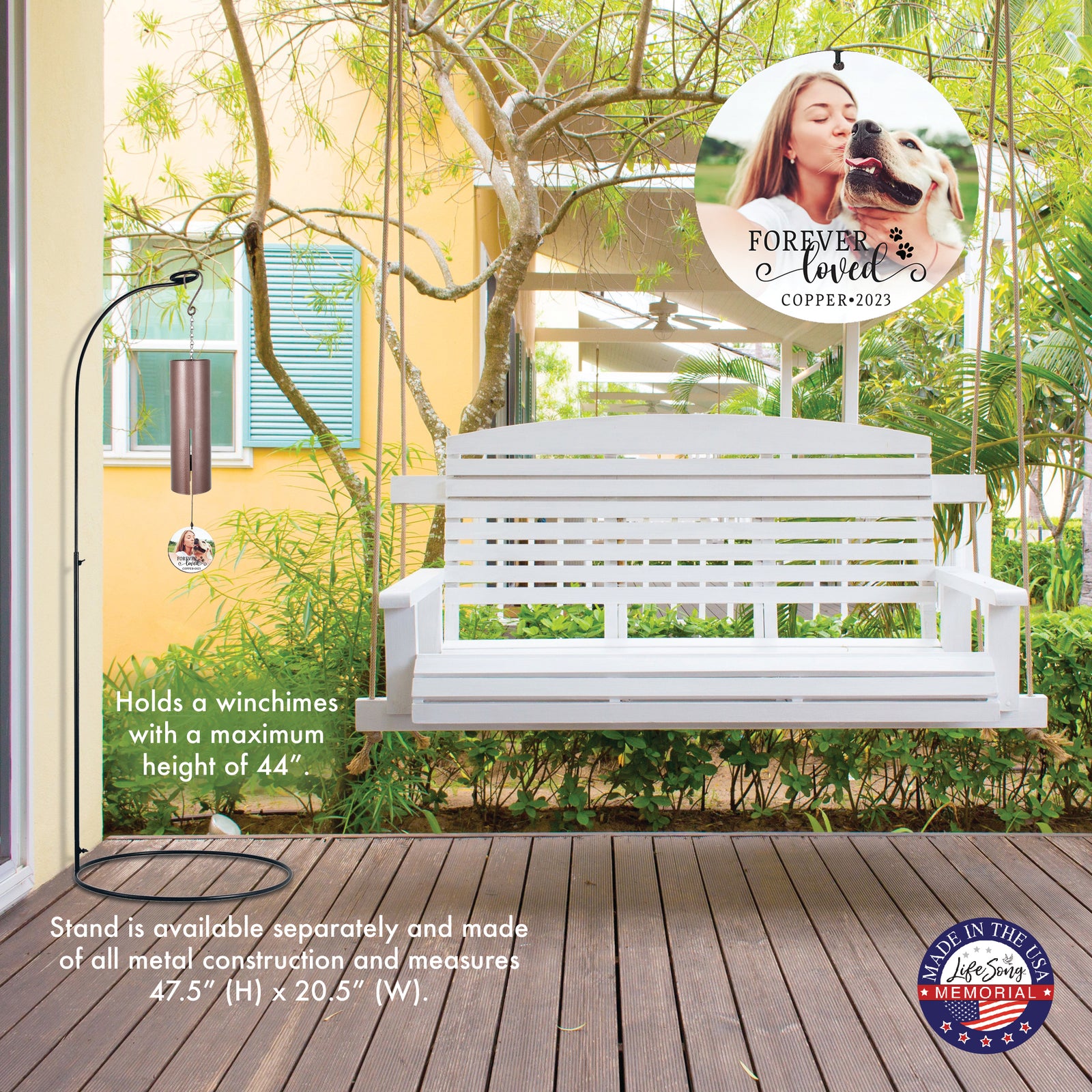 Forever Loved Printed Memorial Wind Chime