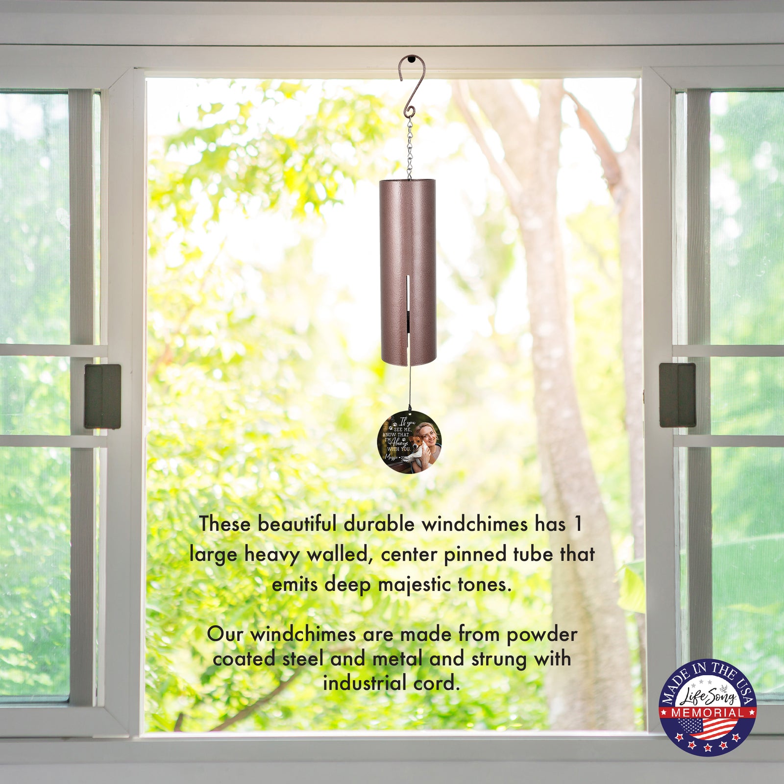 If You See Me, Know I'm Always With You Printed Wind Chime