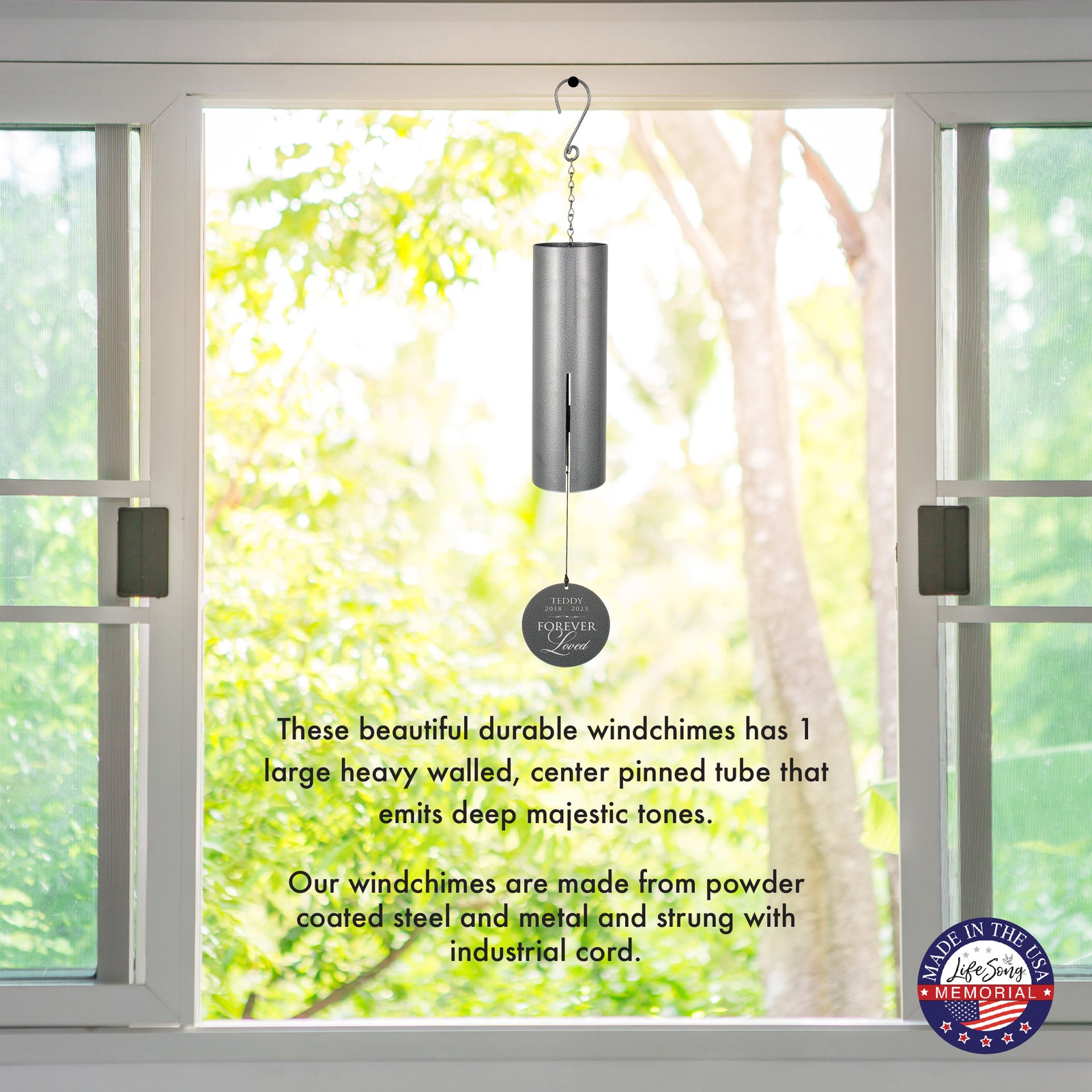 Forever Loved Printed Memorial Wind Chime