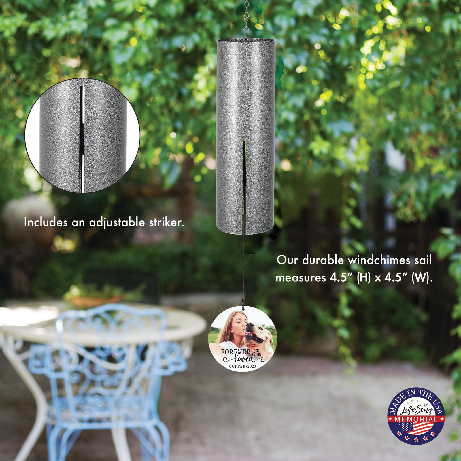 Forever Loved Printed Memorial Wind Chime