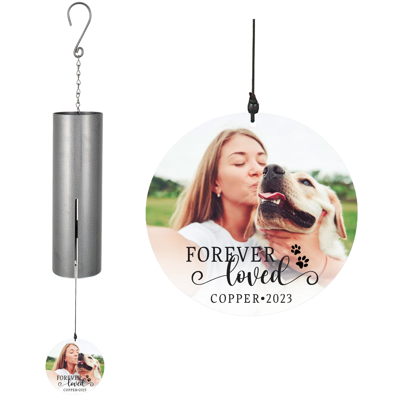 Forever Loved Printed Memorial Wind Chime