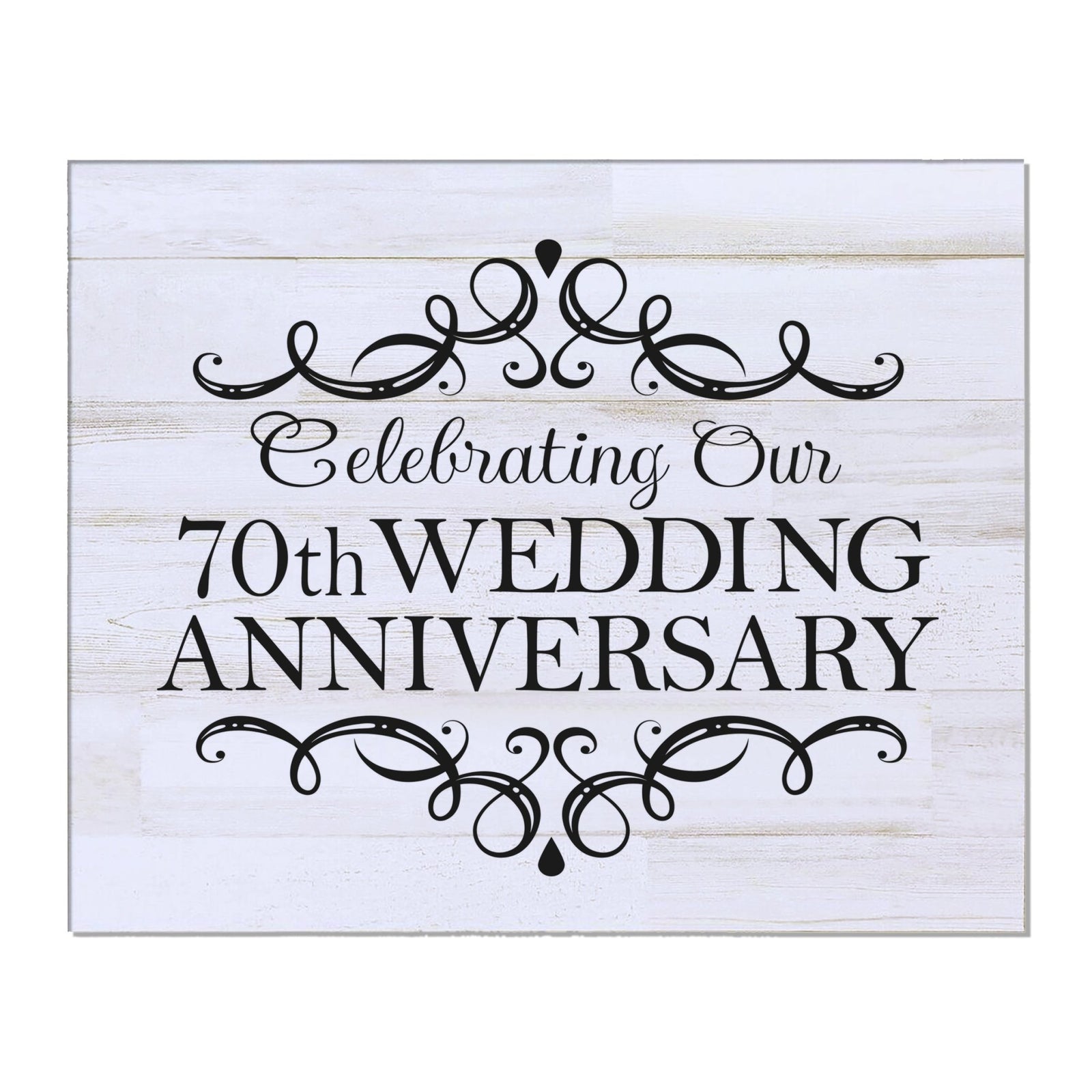 70th Wedding Anniversary Wall Plaque - Celebrating - LifeSong Milestones
