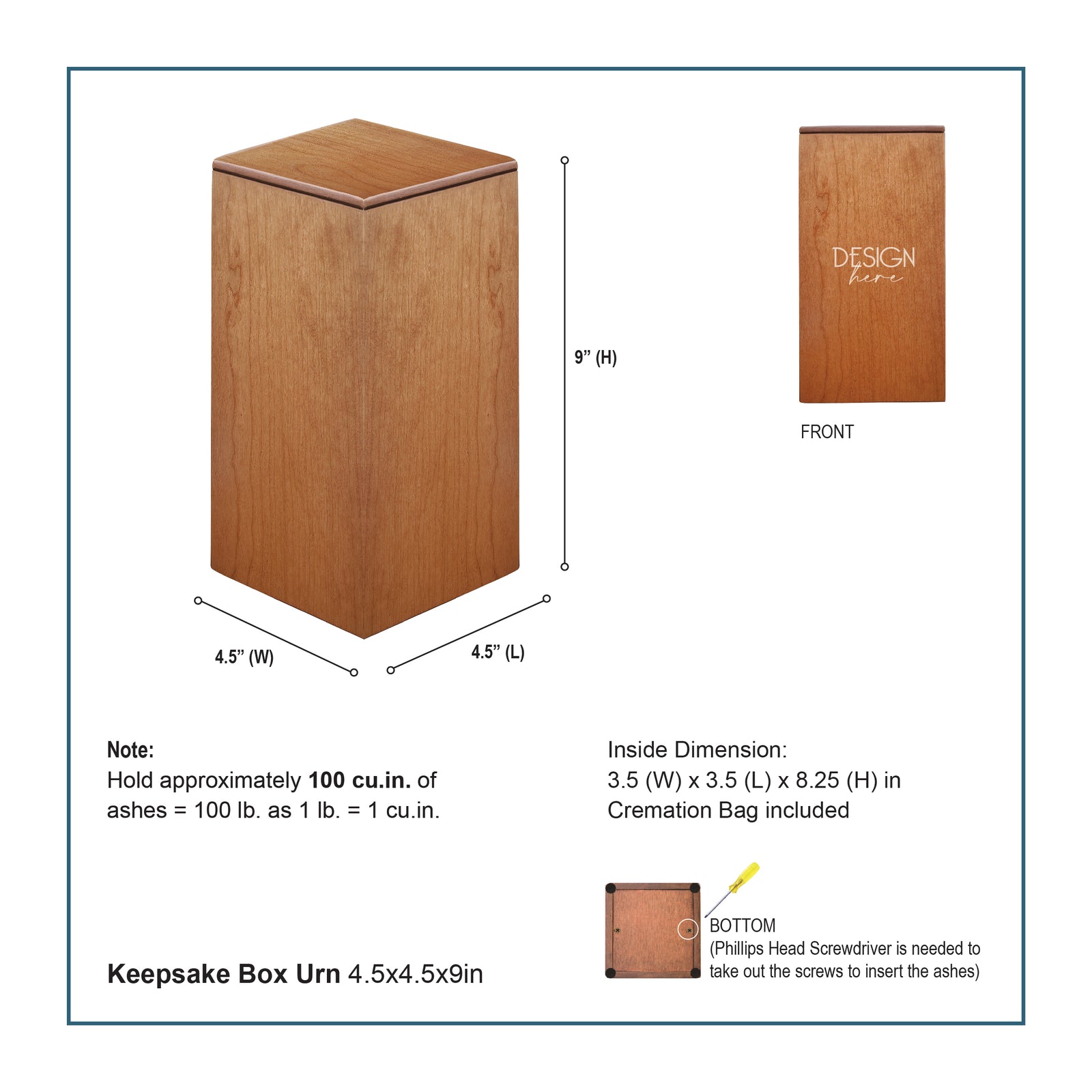 Floral Keepsake Box Urn for Human Ashes