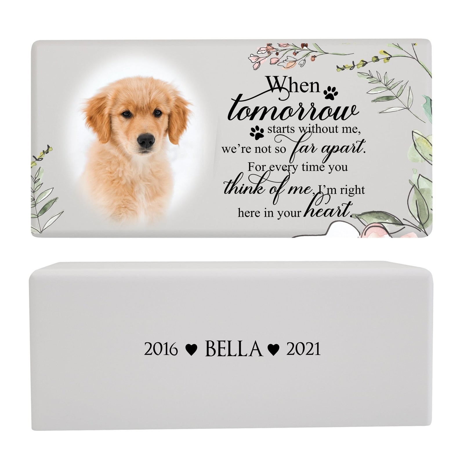 Biodegradable Pet Memorial Urn Box – A Sympathy Gift with Custom Engraving - When Tomorrow Starts - LifeSong Milestones