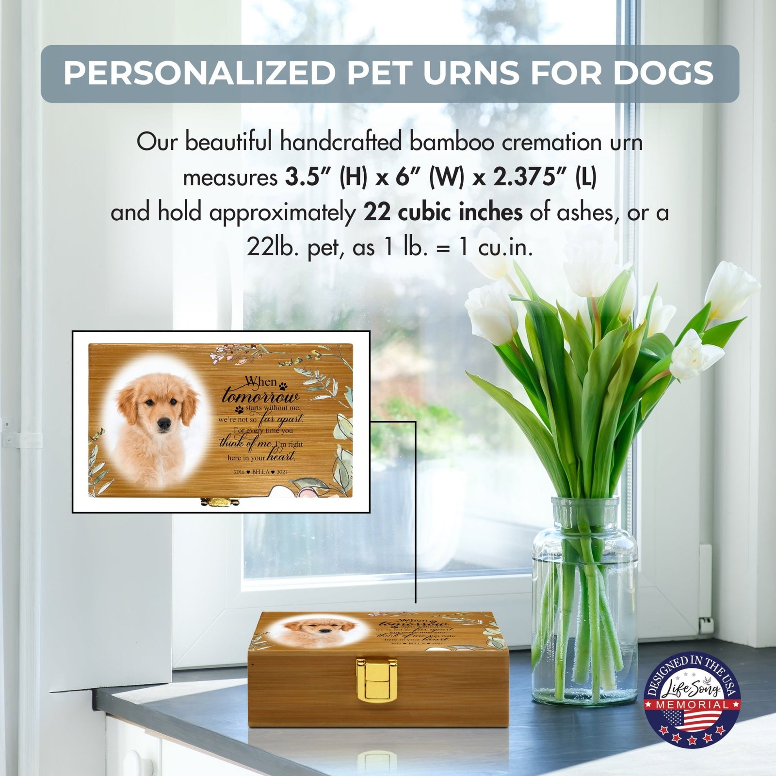 Biodegradable Urns for Pet Ashes - Personalized Funeral Keepsake - When Tomorrow Starts - LifeSong Milestones