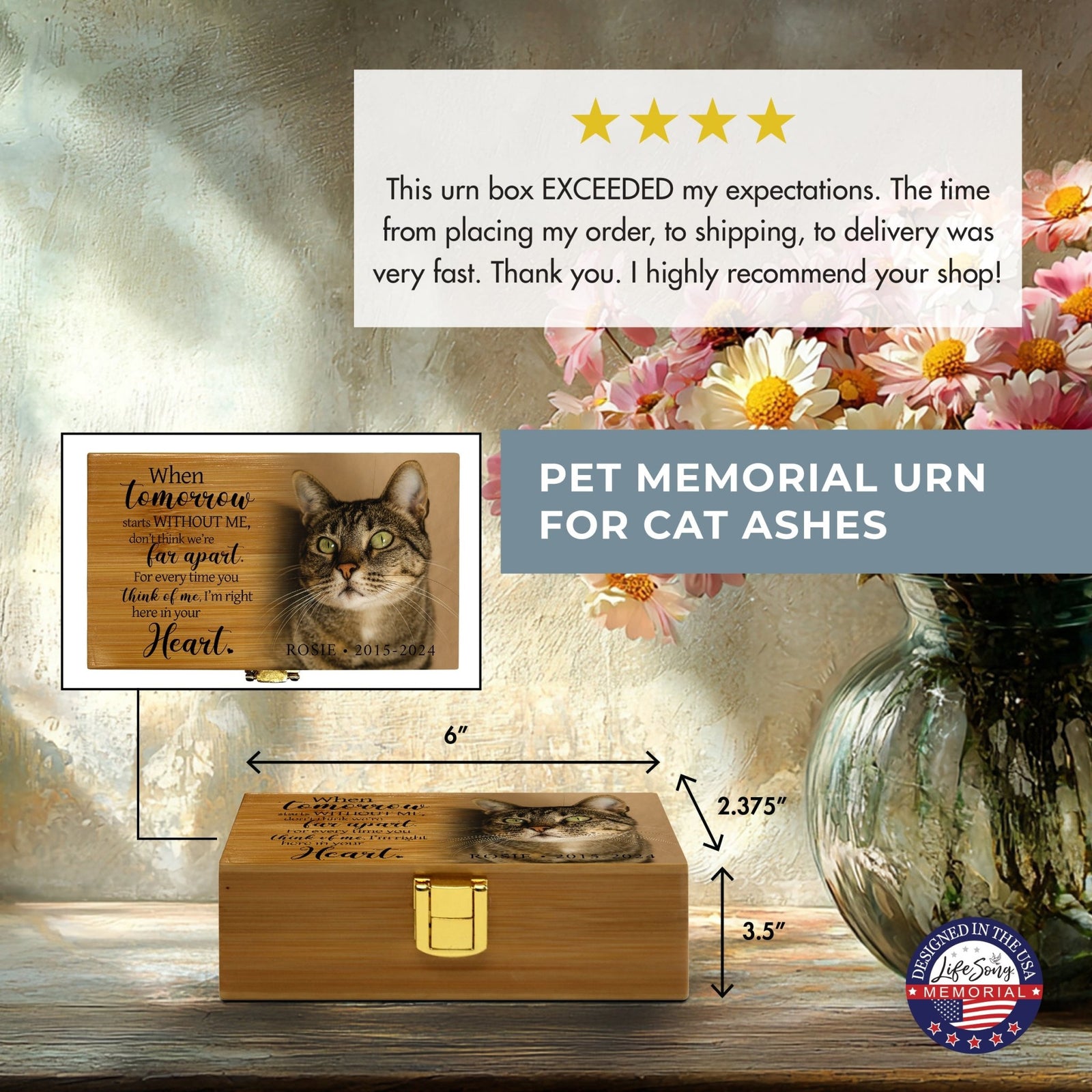 Biodegradable Urns for Pet Ashes - Personalized Funeral Keepsake - When Tomorrow Starts - LifeSong Milestones