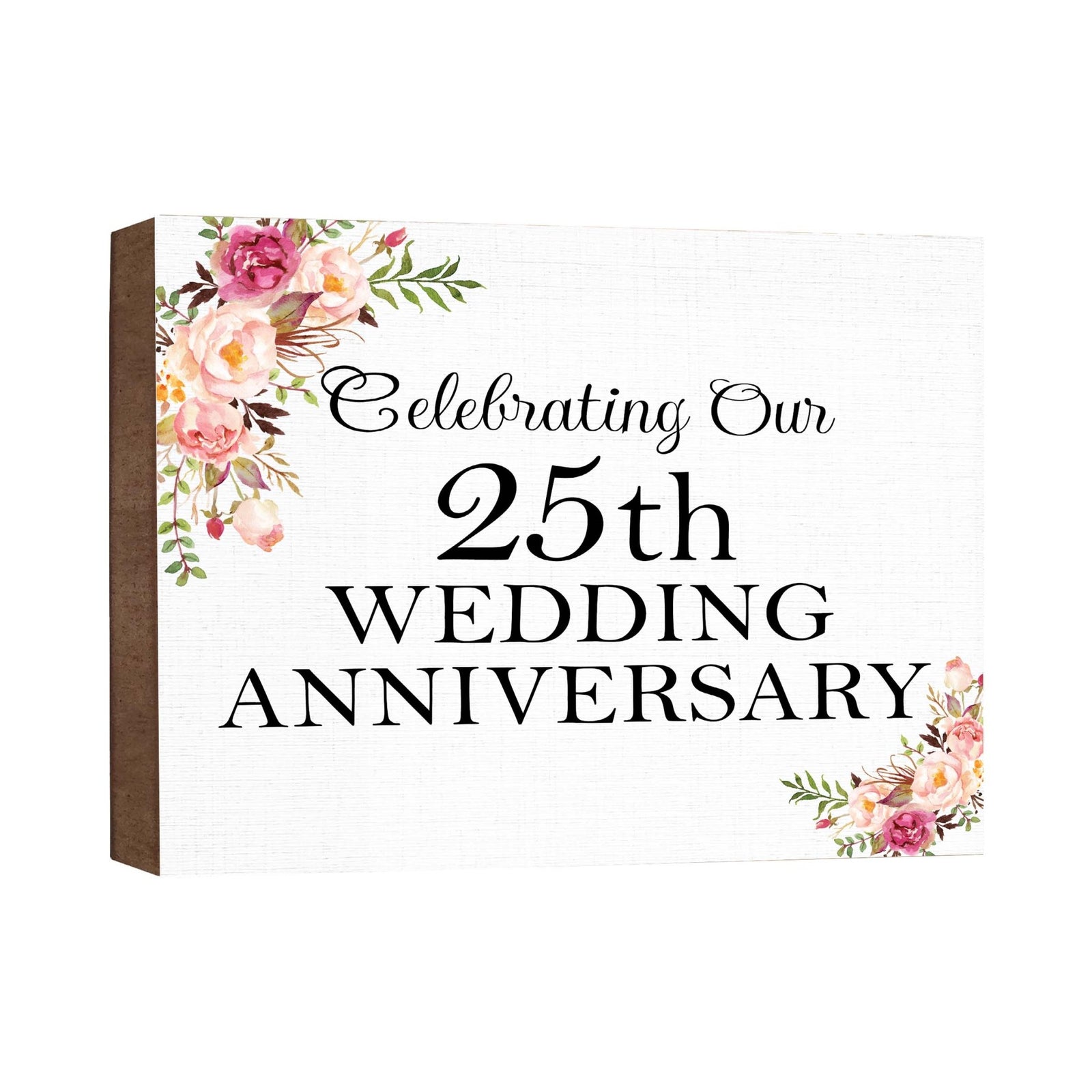Celebrating 25th Wedding Anniversary Wall Plaque - LifeSong Milestones