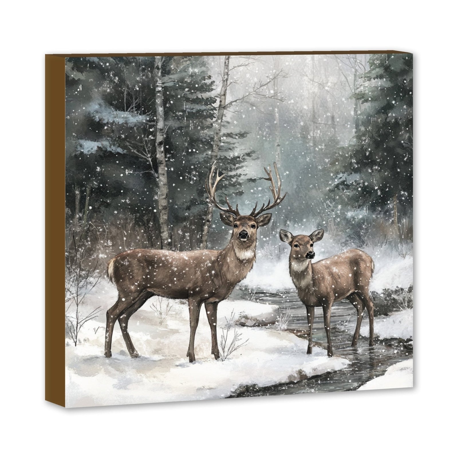 Christmas Animal Shelf Decor | 5x5 Shelf Sitter | Winter Holiday Sign - LifeSong Milestones