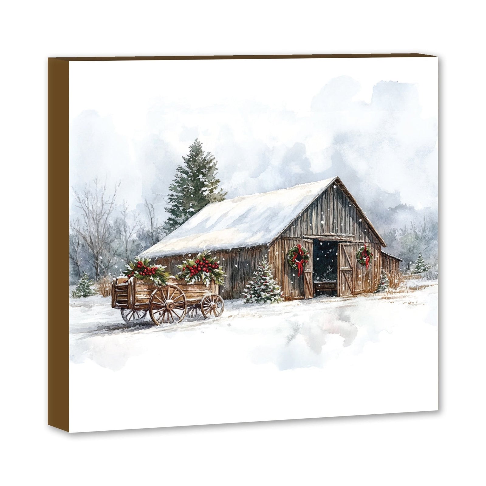 Christmas Animal Shelf Sitter 5x5 | Digitally Printed Holiday Shelf Decor - LifeSong Milestones