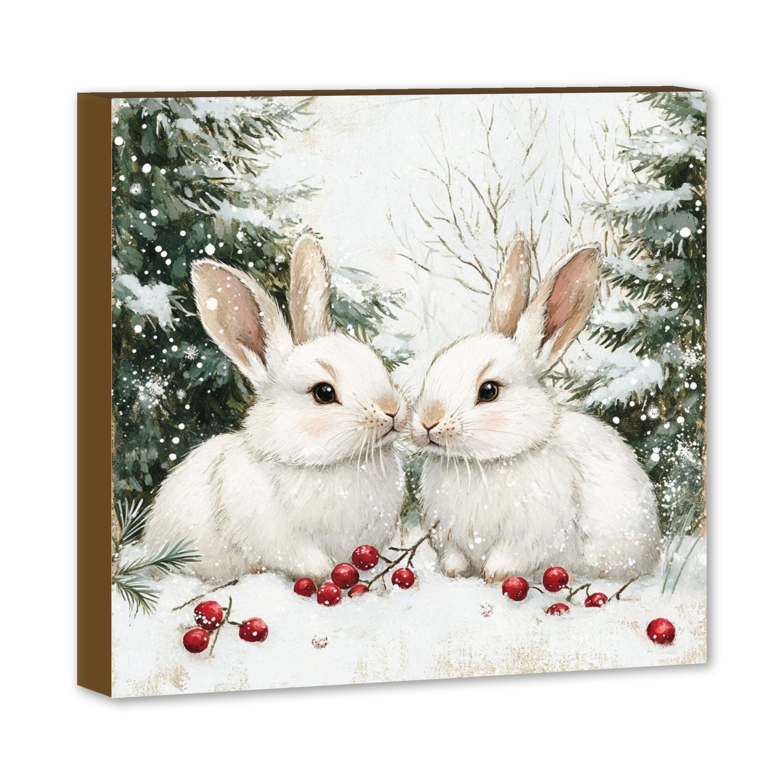 Christmas Animal Shelf Sitter 5x5 | Digitally Printed Holiday Shelf Decor - LifeSong Milestones