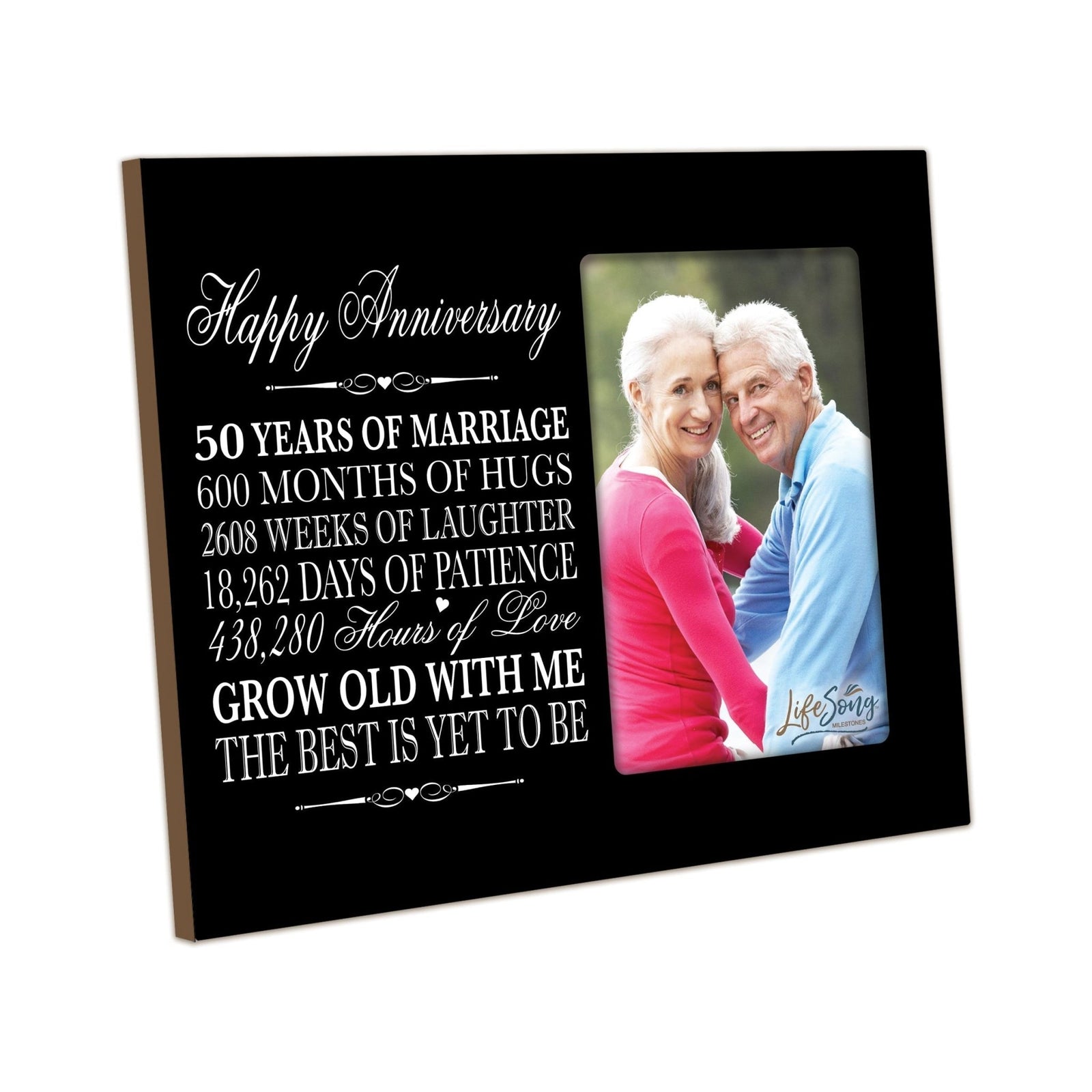 Couples Unique 50th Wedding Anniversary Photo Frame Decorations - Grow Old With Me - LifeSong Milestones