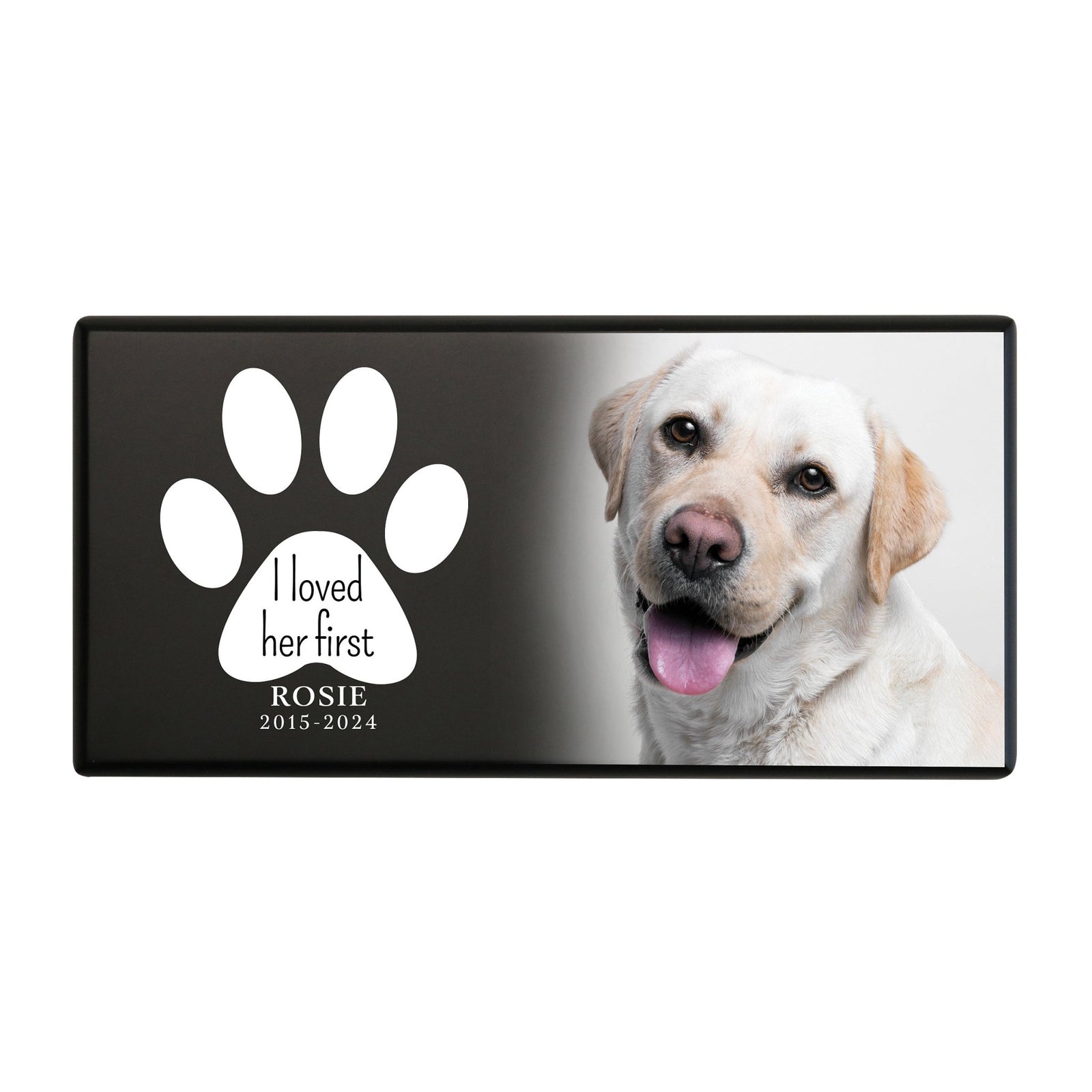 Dog Memorial Urn for Ashes – Custom Bereavement Gift for Dog Lovers - I Loved Her First - LifeSong Milestones
