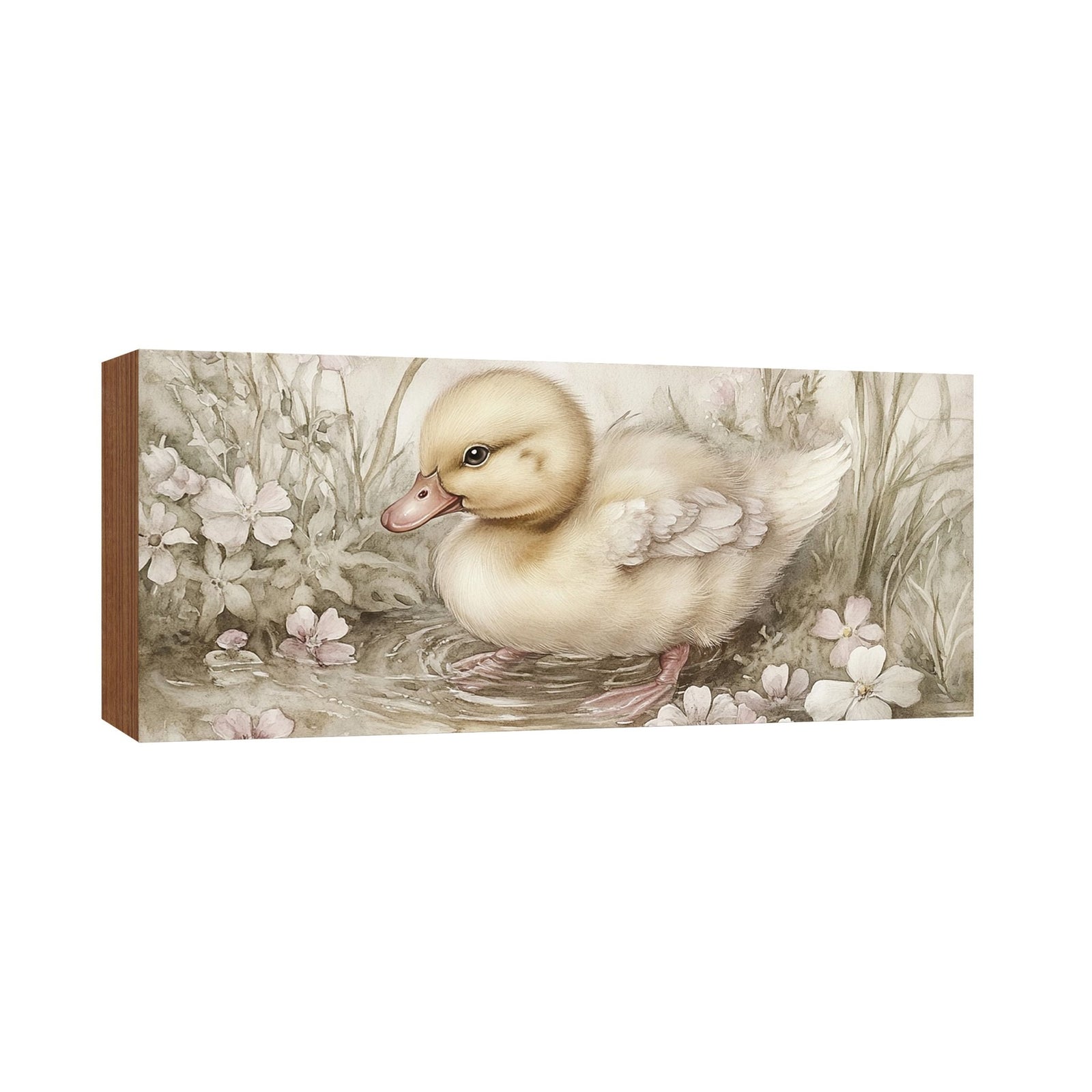 Duck Shelf Sitter 4x10 — Wide Birch Wood Spring Décor for Mantel & Console Table | Easter Gift - LifeSong Milestones