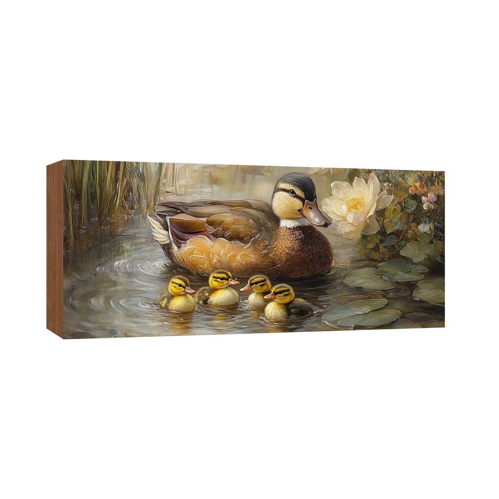 Duck Shelf Sitter 4x10 — Wide Birch Wood Spring Décor for Mantel & Console Table | Easter Gift - LifeSong Milestones