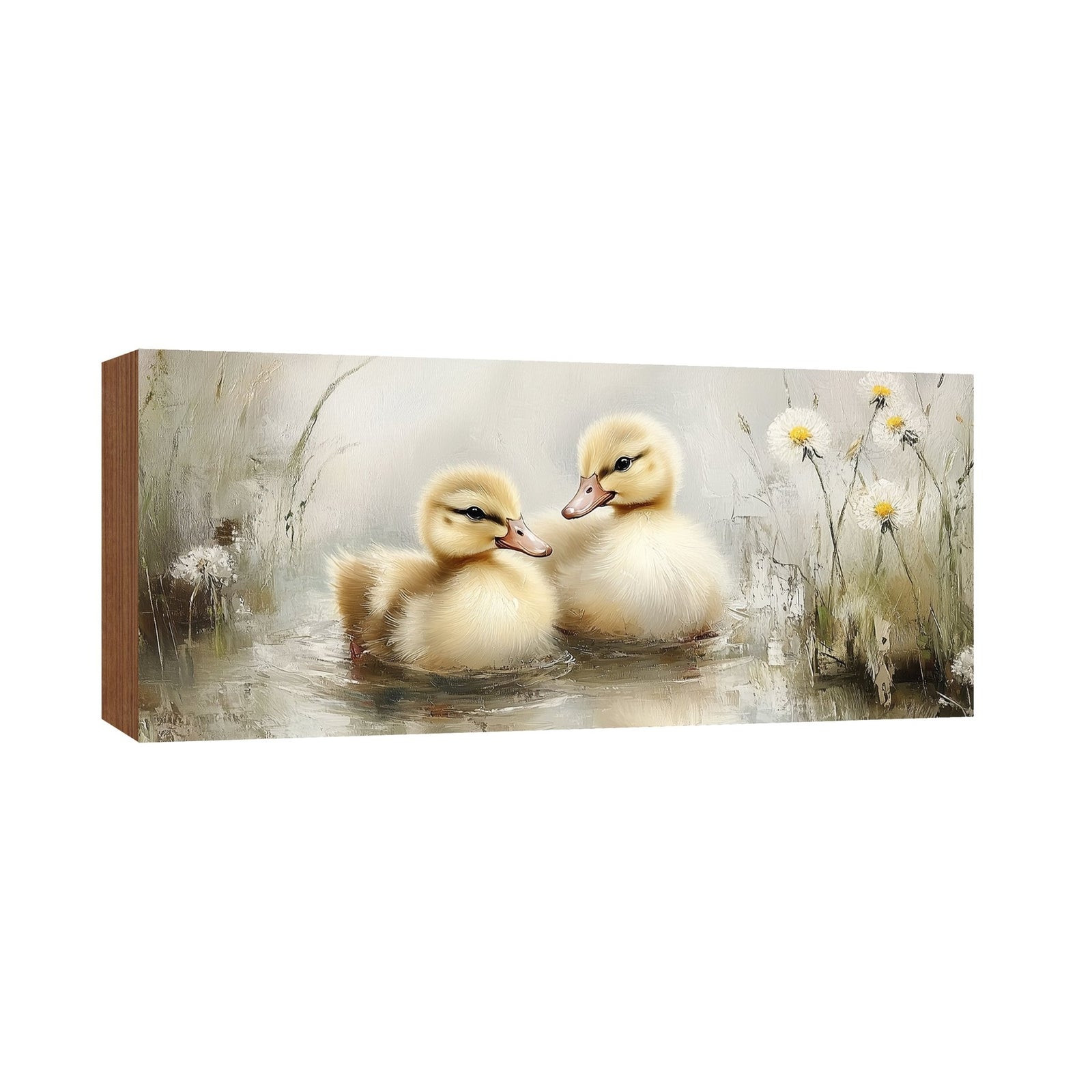 Duck Shelf Sitter 4x10 — Wide Birch Wood Spring Décor for Mantel & Console Table | Easter Gift - LifeSong Milestones