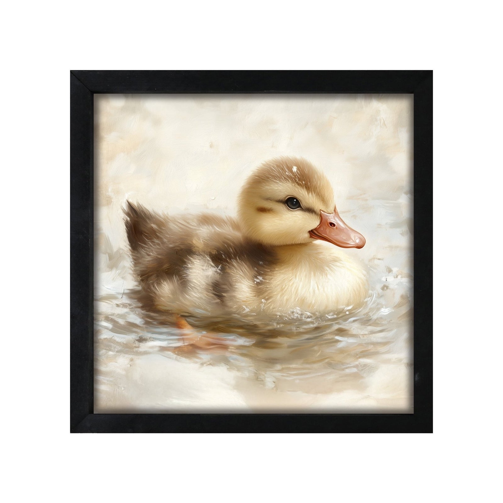 Duck Wall Art for Living Room — 20x20 Black Framed Wood Sign | Spring & Easter Home Décor Gift - LifeSong Milestones