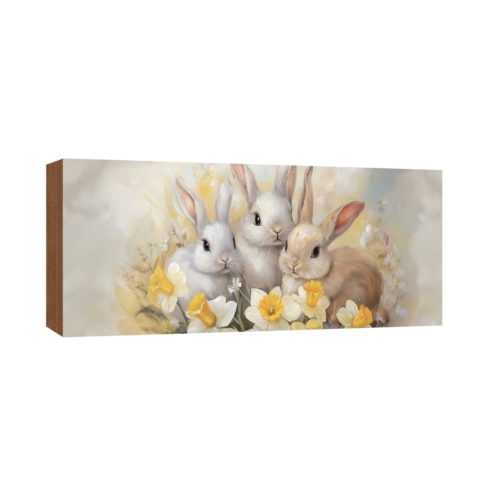 Easter Bunny Shelf Sitter 4x10 — Wide Handcrafted Wood Spring Mantel Décor | Bunny Lover Gift for Her - LifeSong Milestones