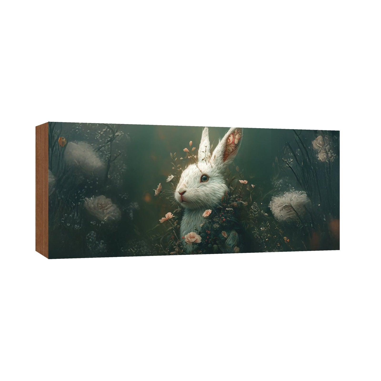 Easter Bunny Shelf Sitter 4x10 — Wide Handcrafted Wood Spring Mantel Décor | Bunny Lover Gift for Her - LifeSong Milestones