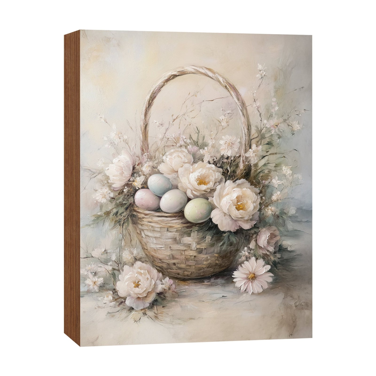 Easter Egg Shelf Sitter 4.5x6 — Handcrafted Birch Wood Spring & Easter Décor | Easter Gift for Her - LifeSong Milestones