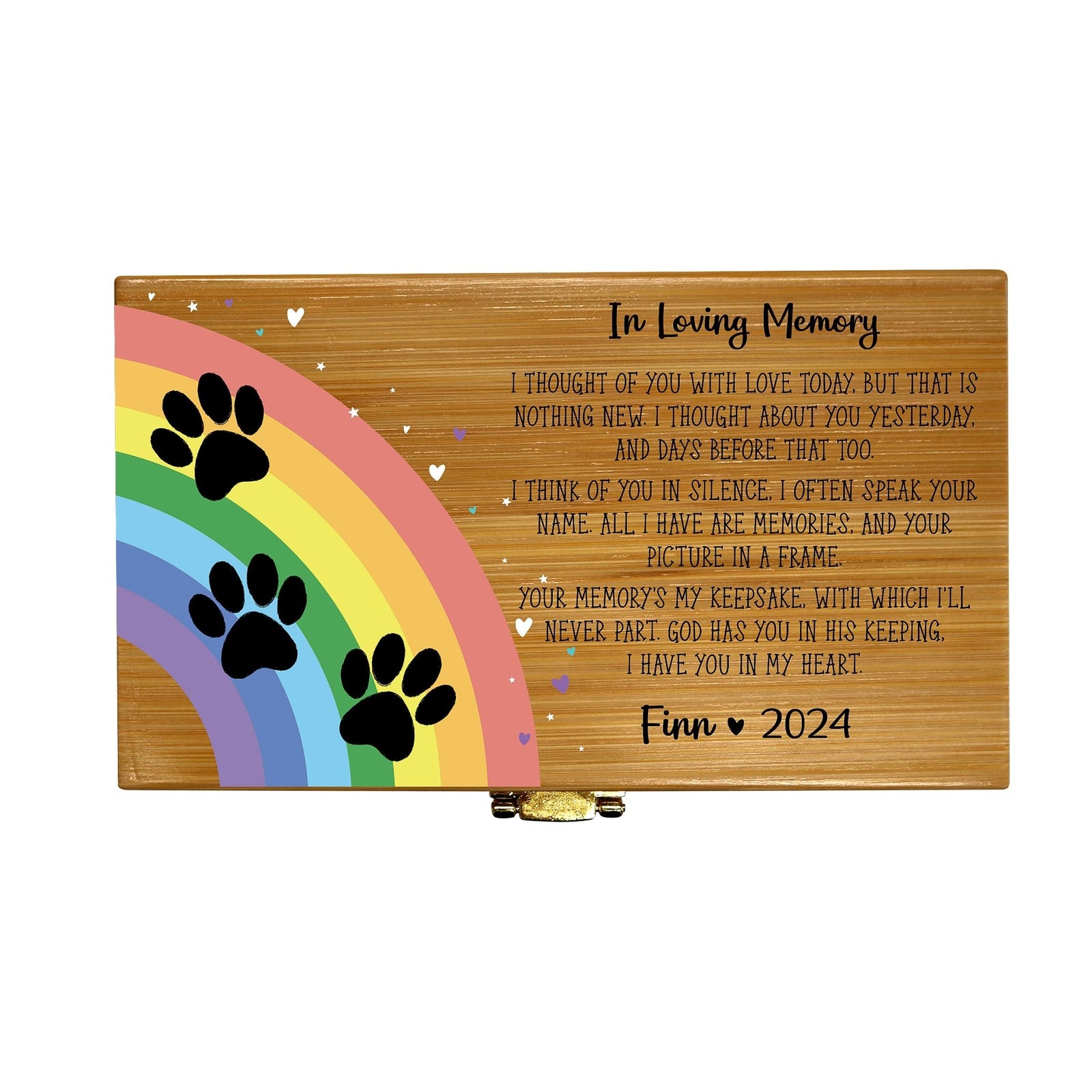 Eco - Friendly Bamboo Cremation Urn for Pet Ashes – Handcrafted Memorial Keepsake - LifeSong Milestones