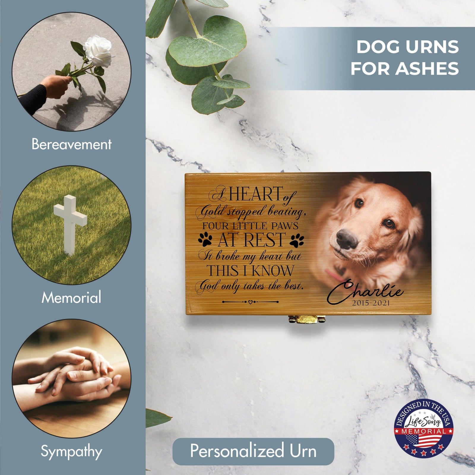 Eco - Friendly Biodegradable Funeral Urn for Pet Ashes – Sustainable Green Burial Memorial Keepsake - LifeSong Milestones