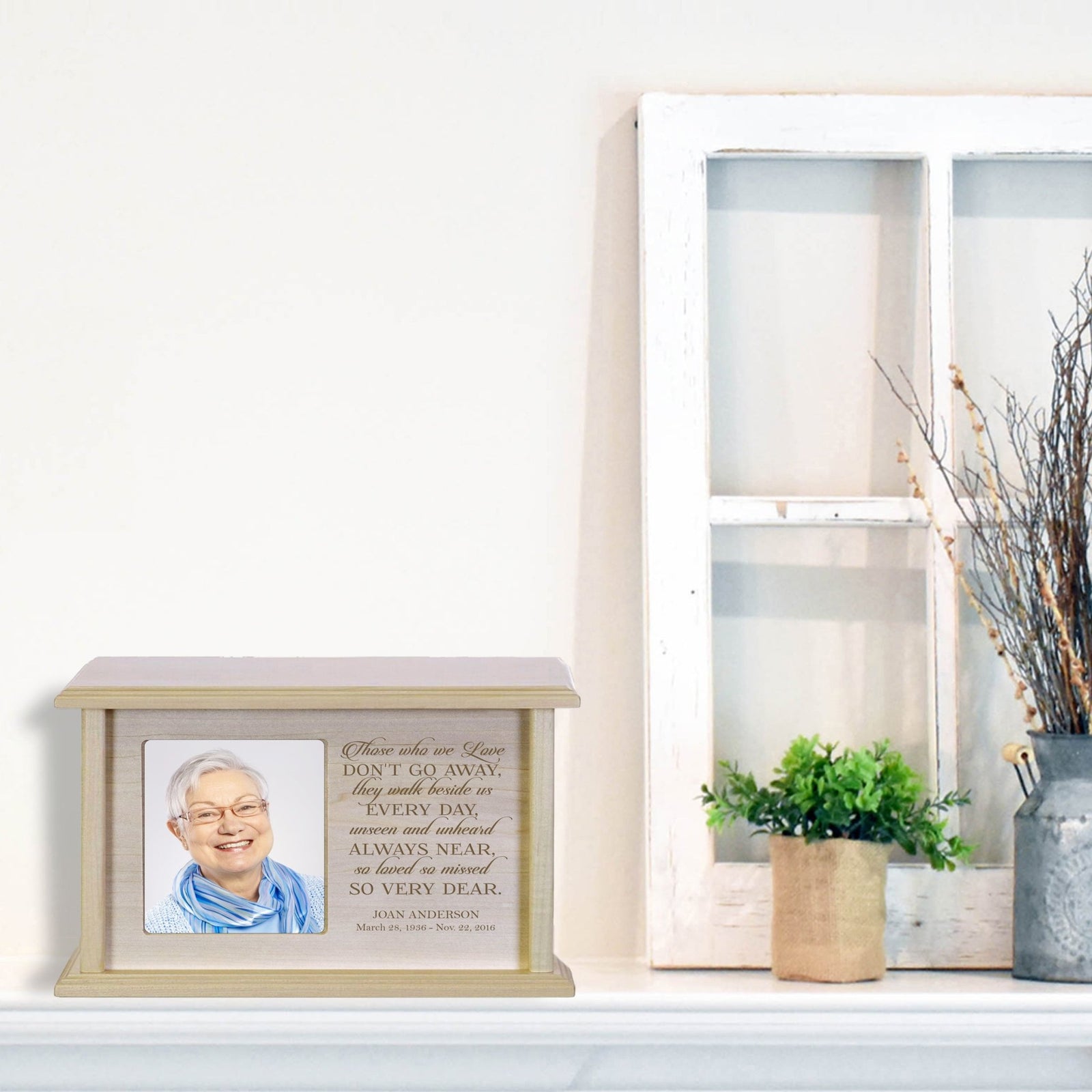 Engraved Memorial Custom Photo Cremation Urn for Human Ashes - Those We Love - LifeSong Milestones