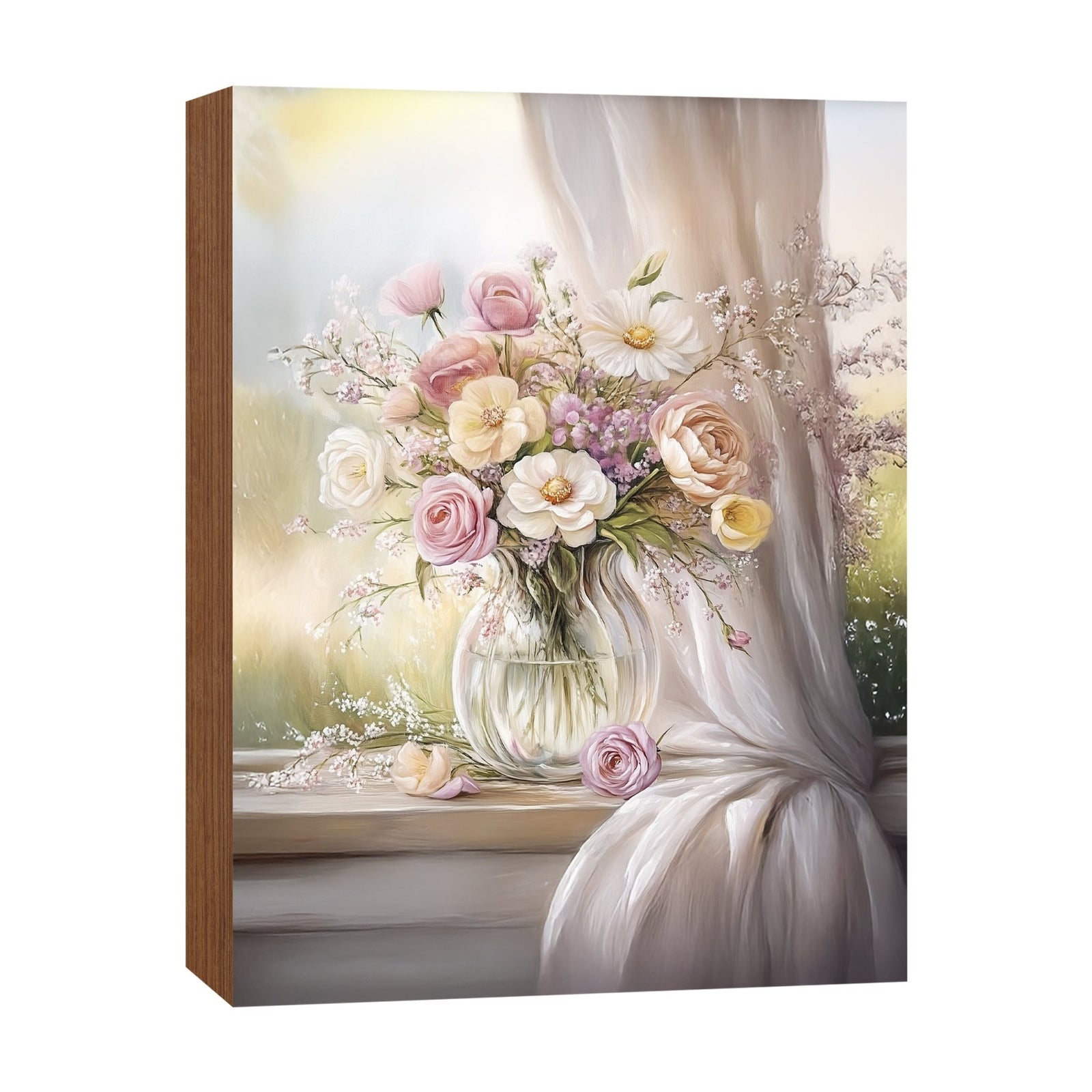 Floral Shelf Sitter — Handcrafted Birch Wood Flowers & Butterfly Décor for Mantel & Shelf | Gift for Her - LifeSong Milestones