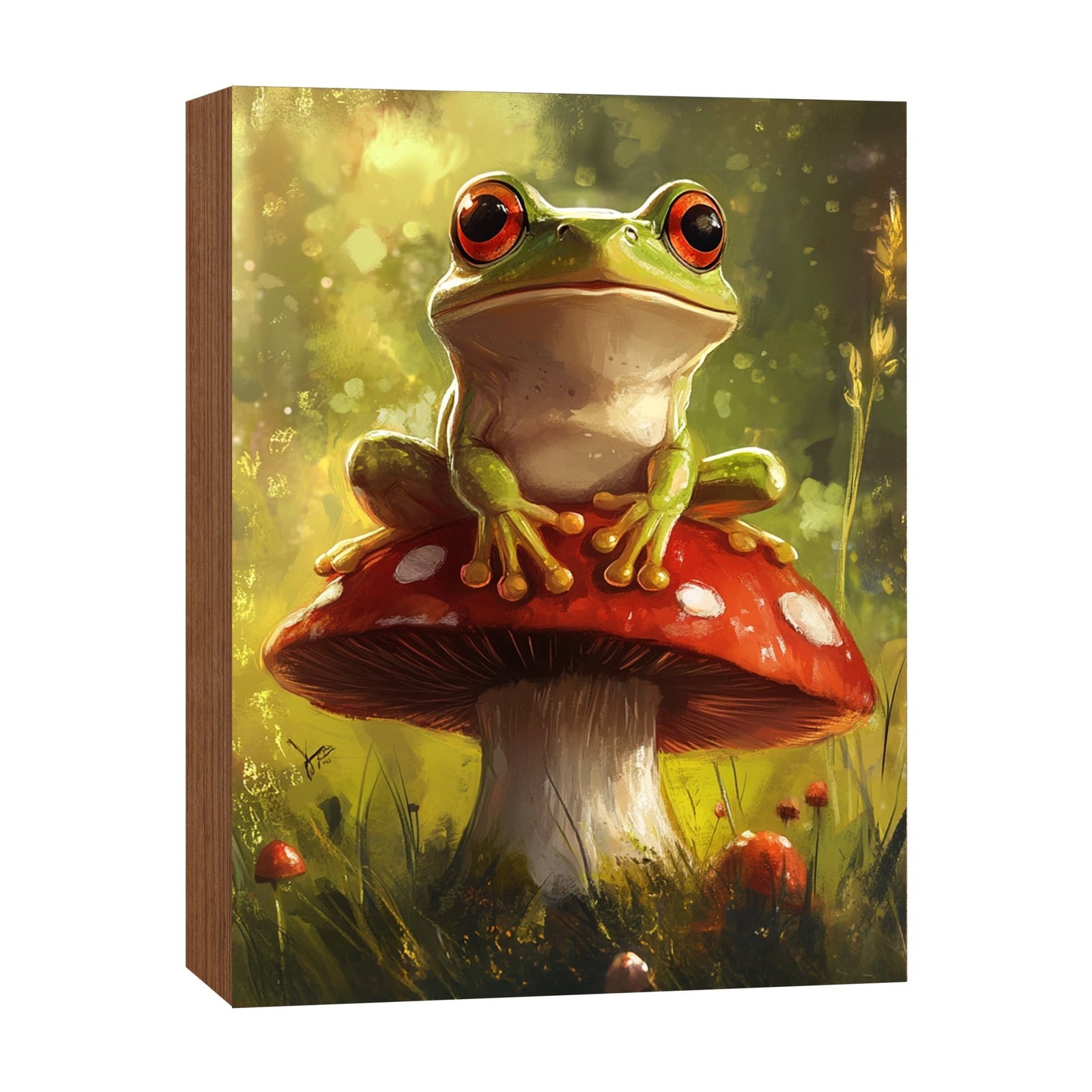 Frog Shelf Sitter for Mantel & Shelf — Handcrafted Birch Wood Nature Décor | Frog Lover Gift - LifeSong Milestones