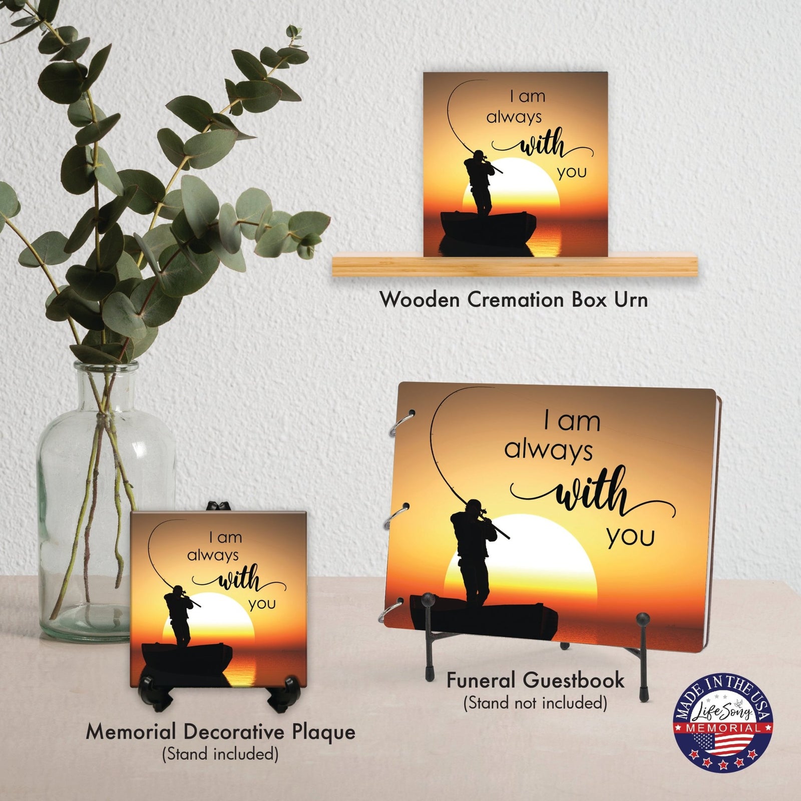 Handcrafted Funeral Urn Box – Wooden Memorial Display Box for Adult Ashes - LifeSong Milestones