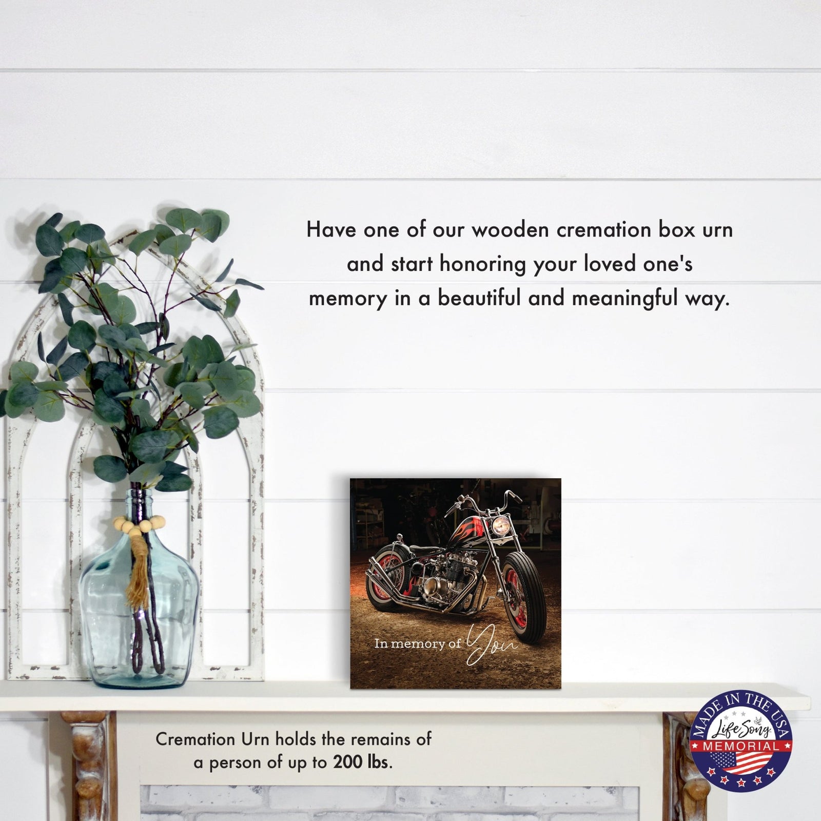 Handcrafted Wood Keepsake Urn – Funeral Display Urn for Adult Ashes - LifeSong Milestones