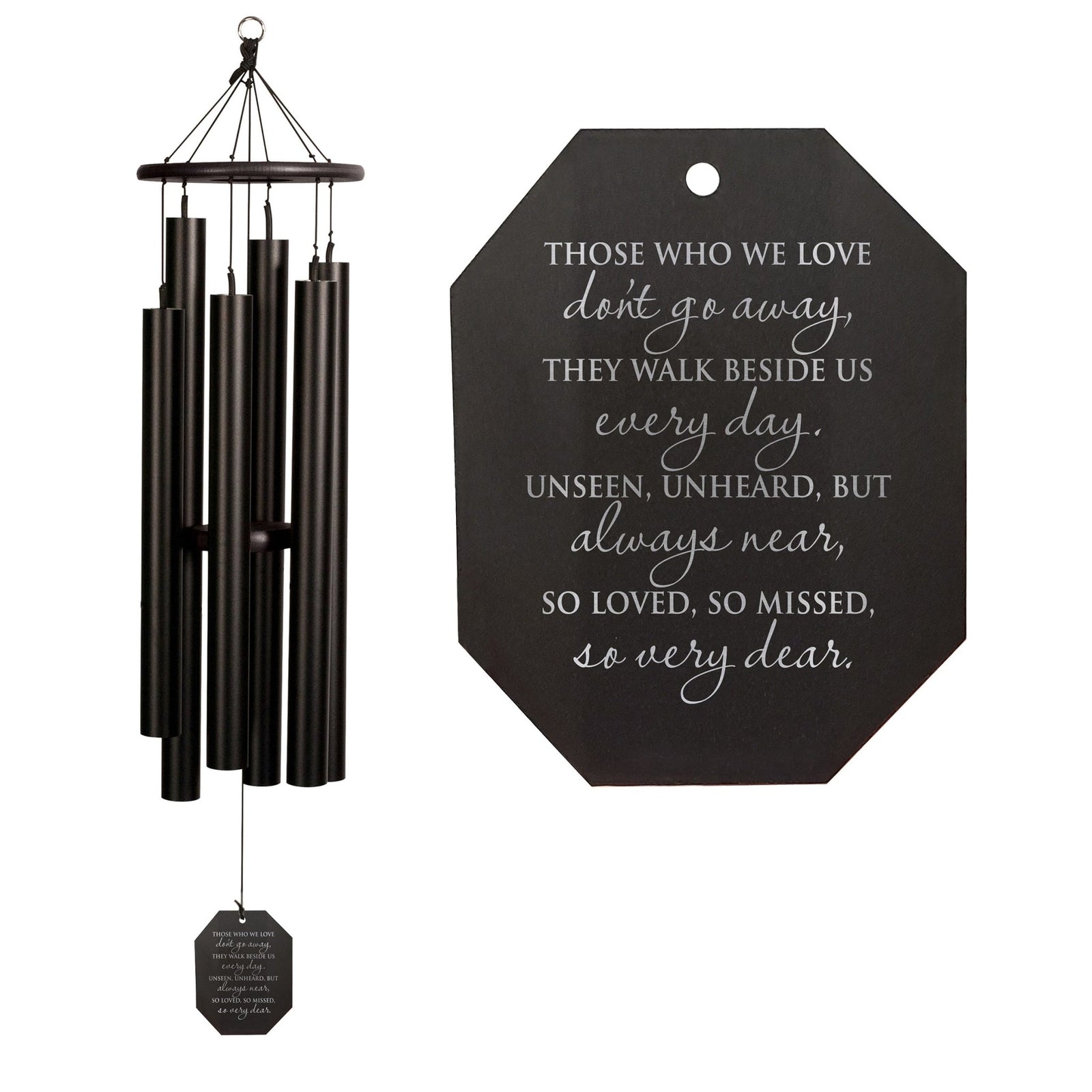 Memorial Sympathy Wind Chimes| Aqua Tune 51"| Family Home Decor - LifeSong Milestones