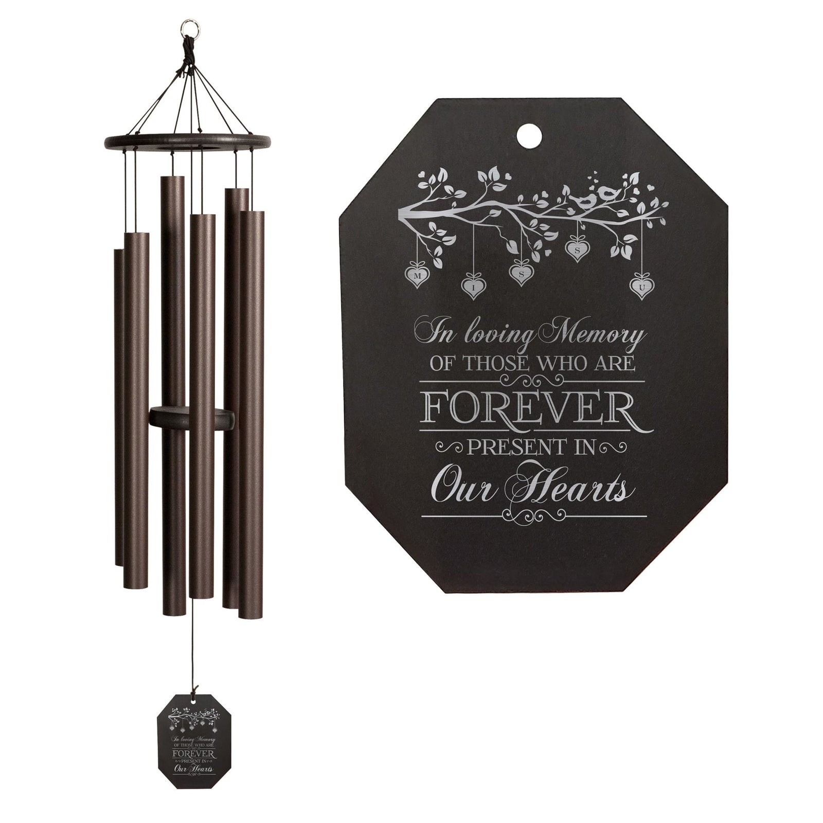 Memorial Sympathy Wind Chimes| Hummer 50" | Family Home Decor - LifeSong Milestones