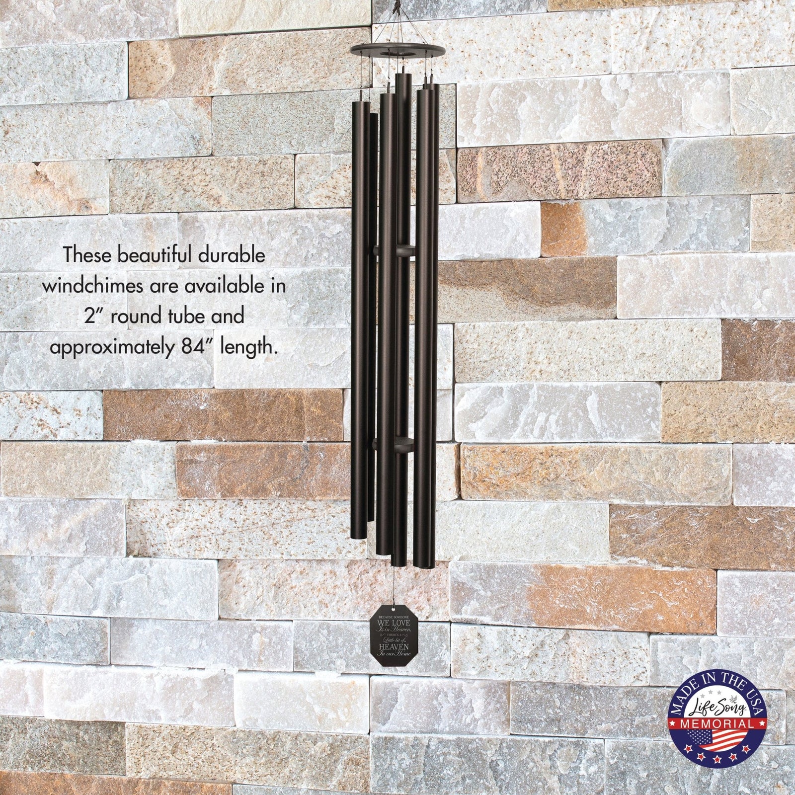 Memorial Sympathy Wind Chimes| Music Of The Universe 84" | Family Home Decor - LifeSong Milestones