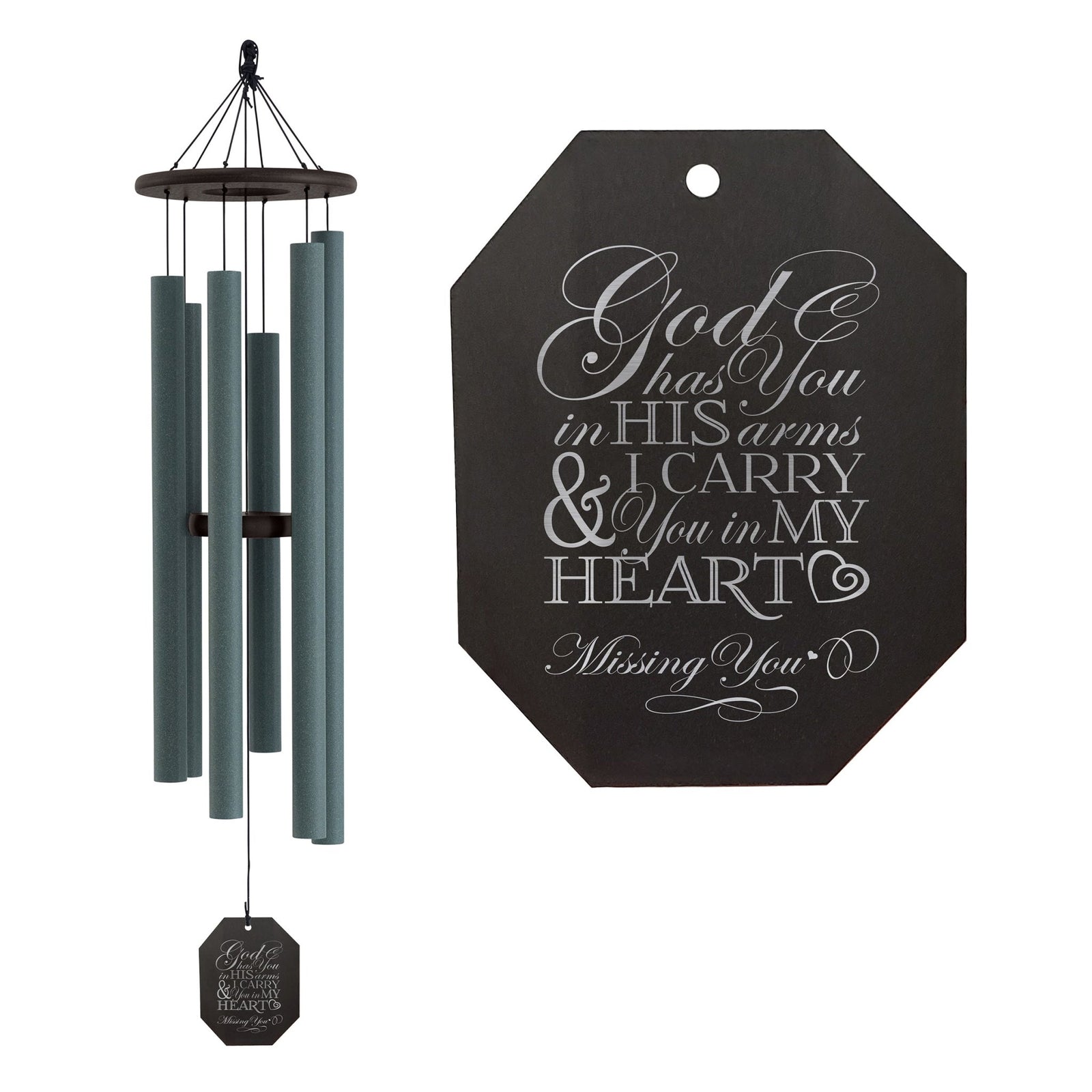 Memorial Sympathy Wind Chimes| Serenity 48" | Family Home Decor - LifeSong Milestones
