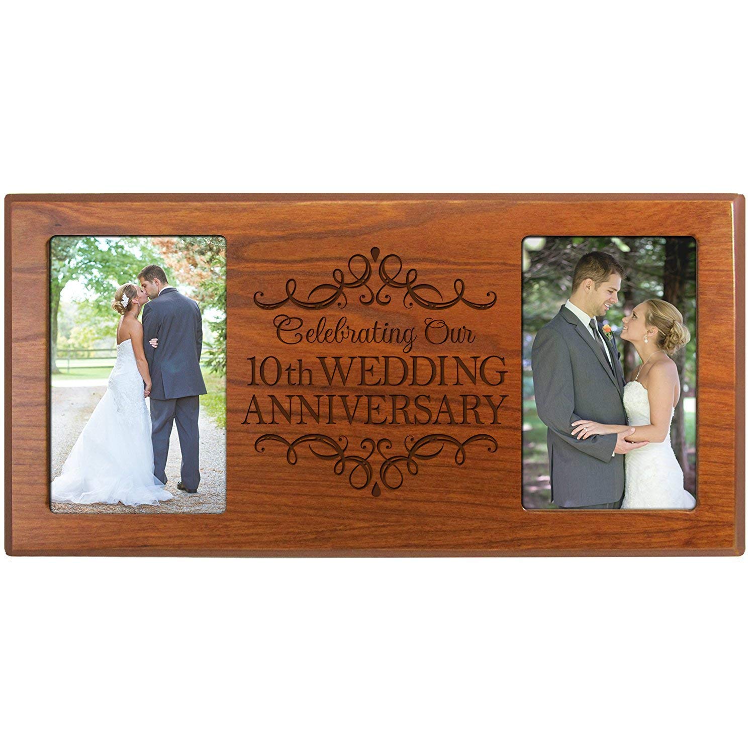 Personalized 10th Wedding Anniversary Picture Frame Gifts for Couples - LifeSong Milestones